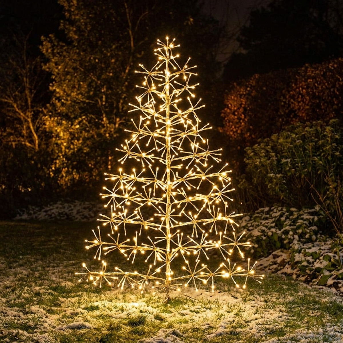 Gold Tree Starburst LED Light with Timer