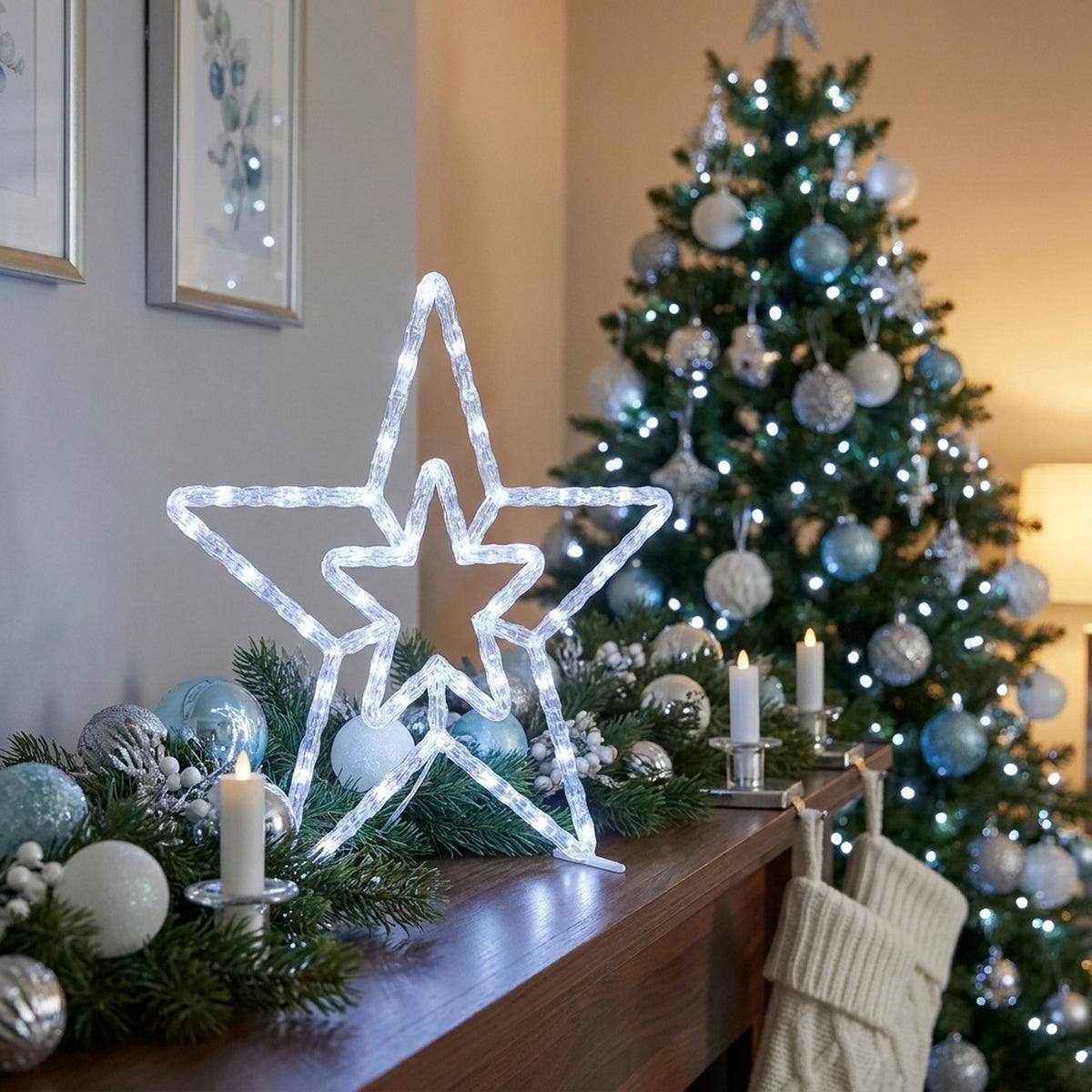 Warm Star Battery Operated LED Window Light