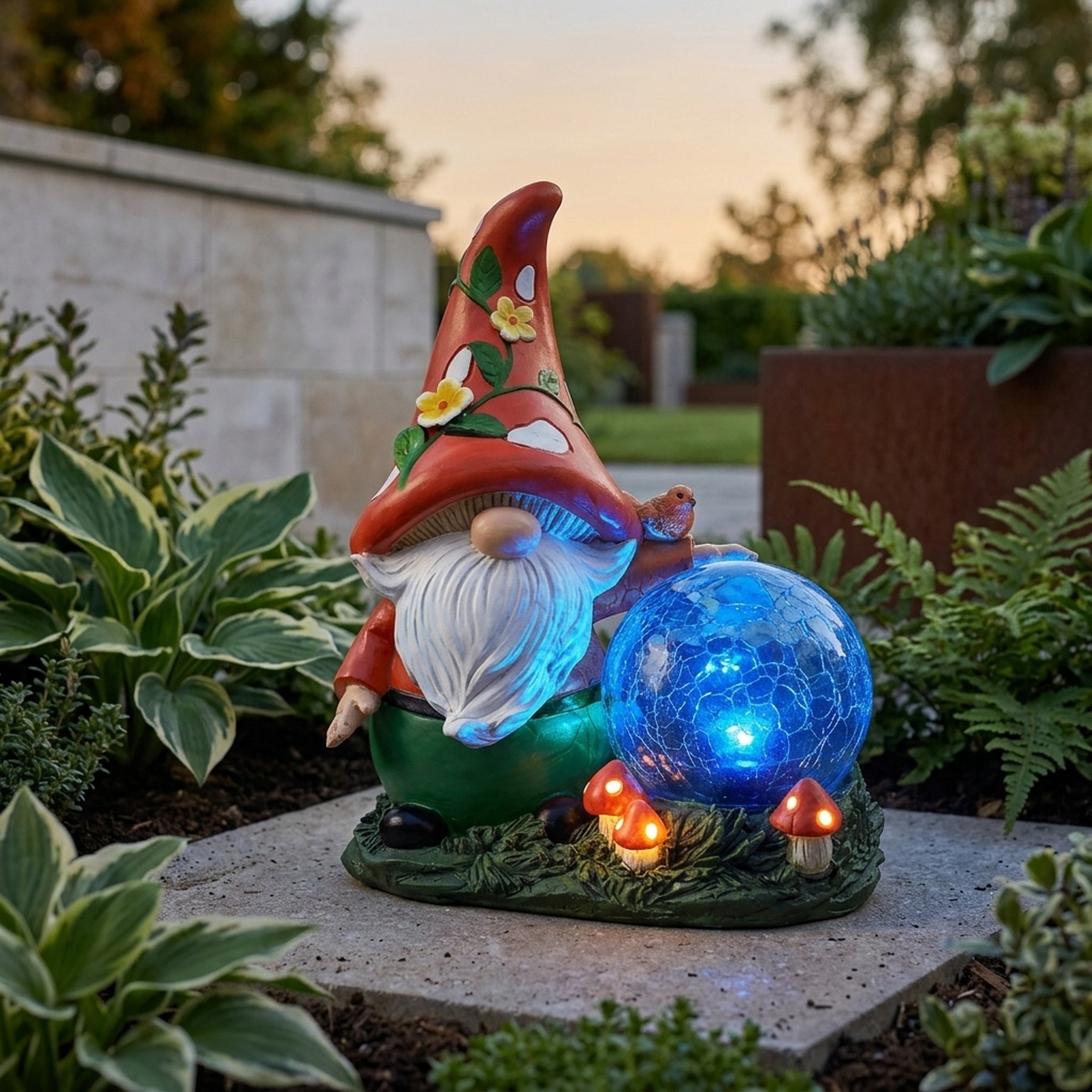 Solar Woodland Wizard Garden Ornament