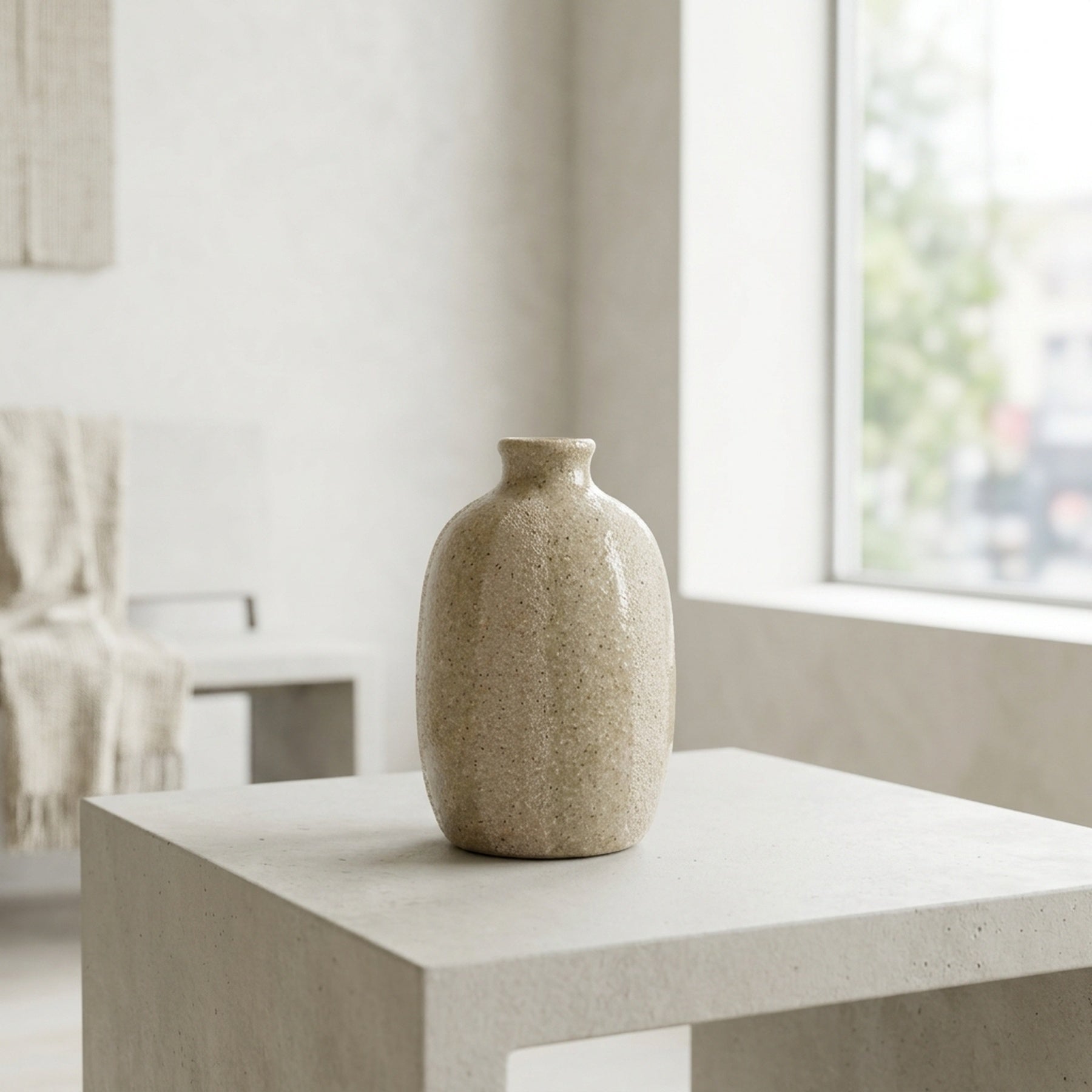 Striped Glazed Decorative Display Vase