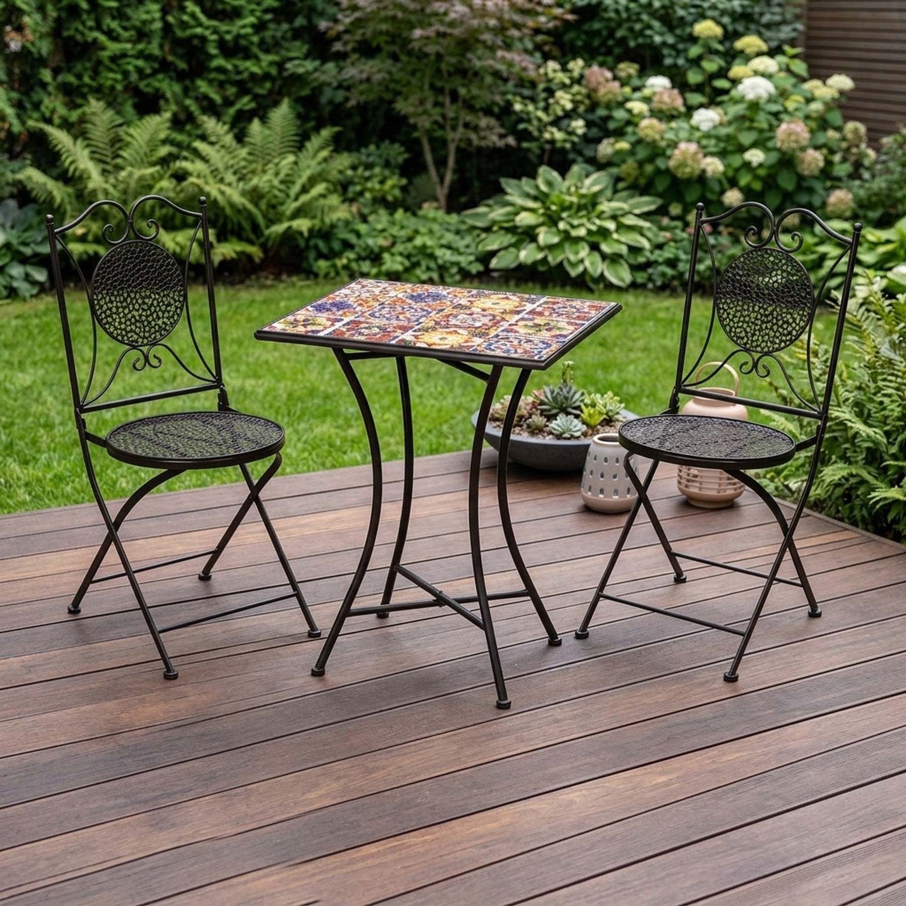 Mosaic Rectangular 2 Seater Bistro Set