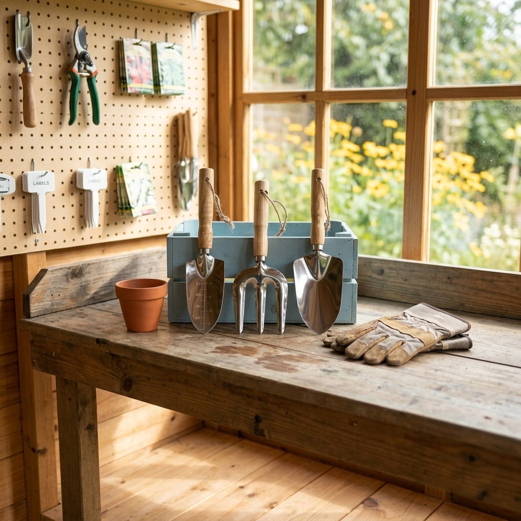 Rustic Metal Garden Hand Tools Set of 3