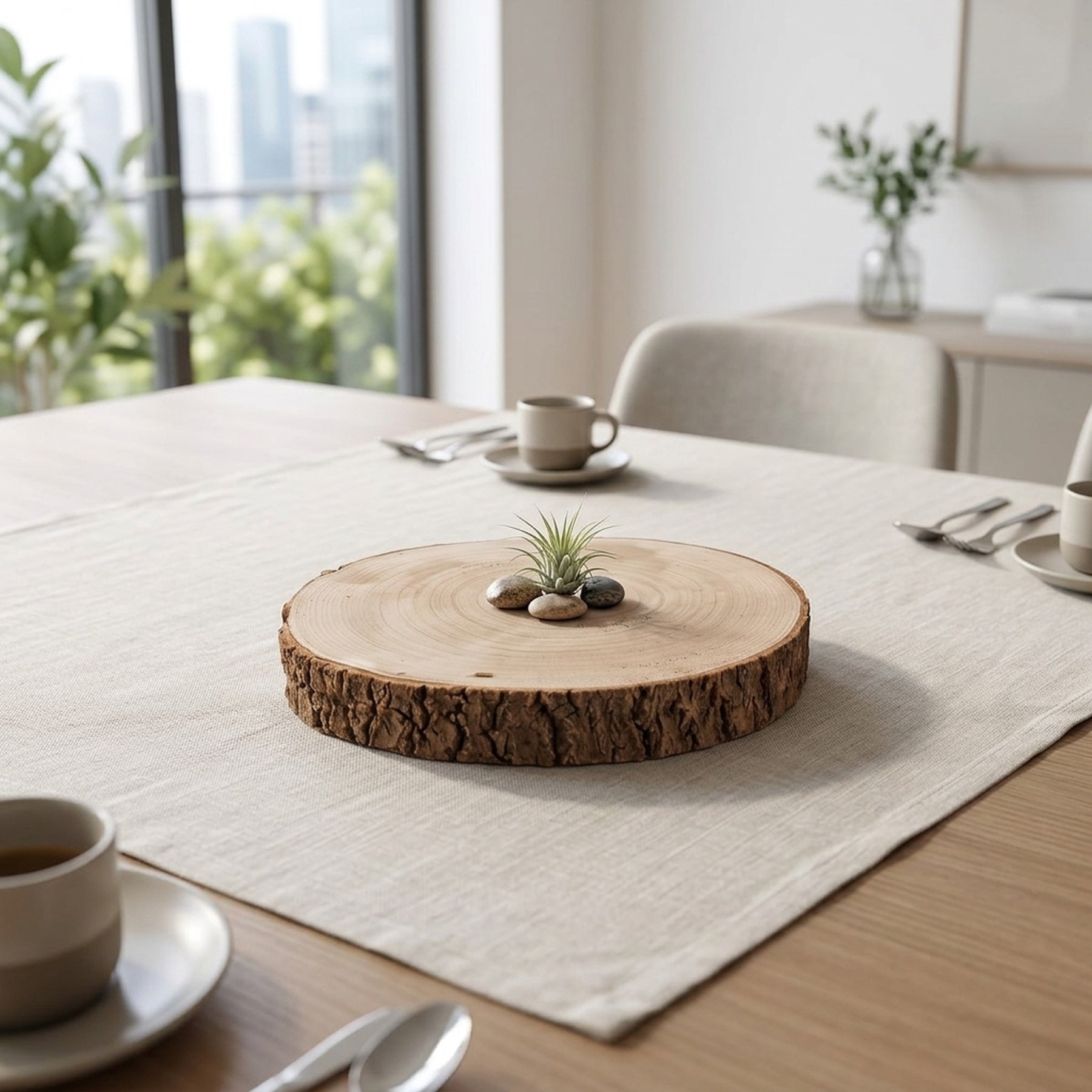 Natural Kiln-Dried Wood Slice Display Base