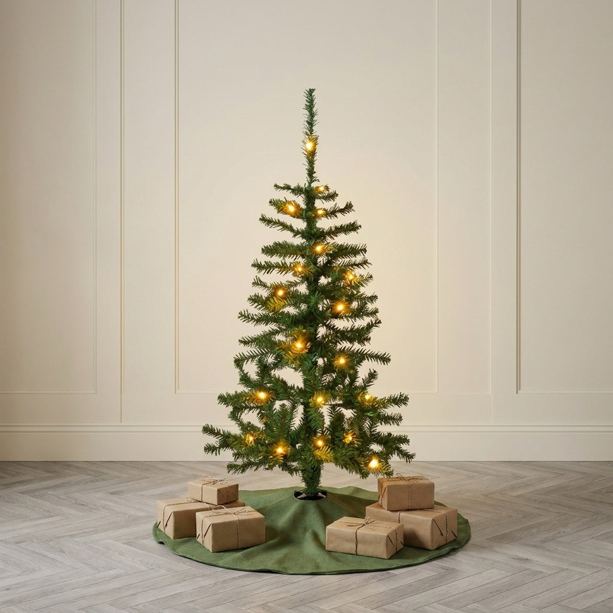 3ft Heritage Fir Compact Full-Bodied Pre-Lit Christmas Tree