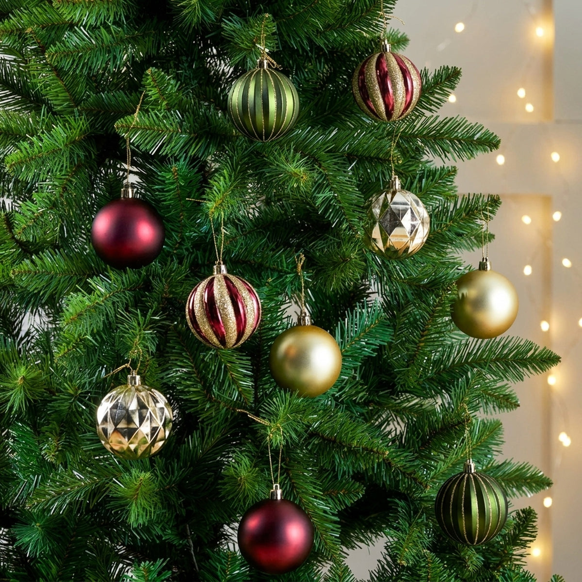 Traditional Christmas Baubles 35 Pack