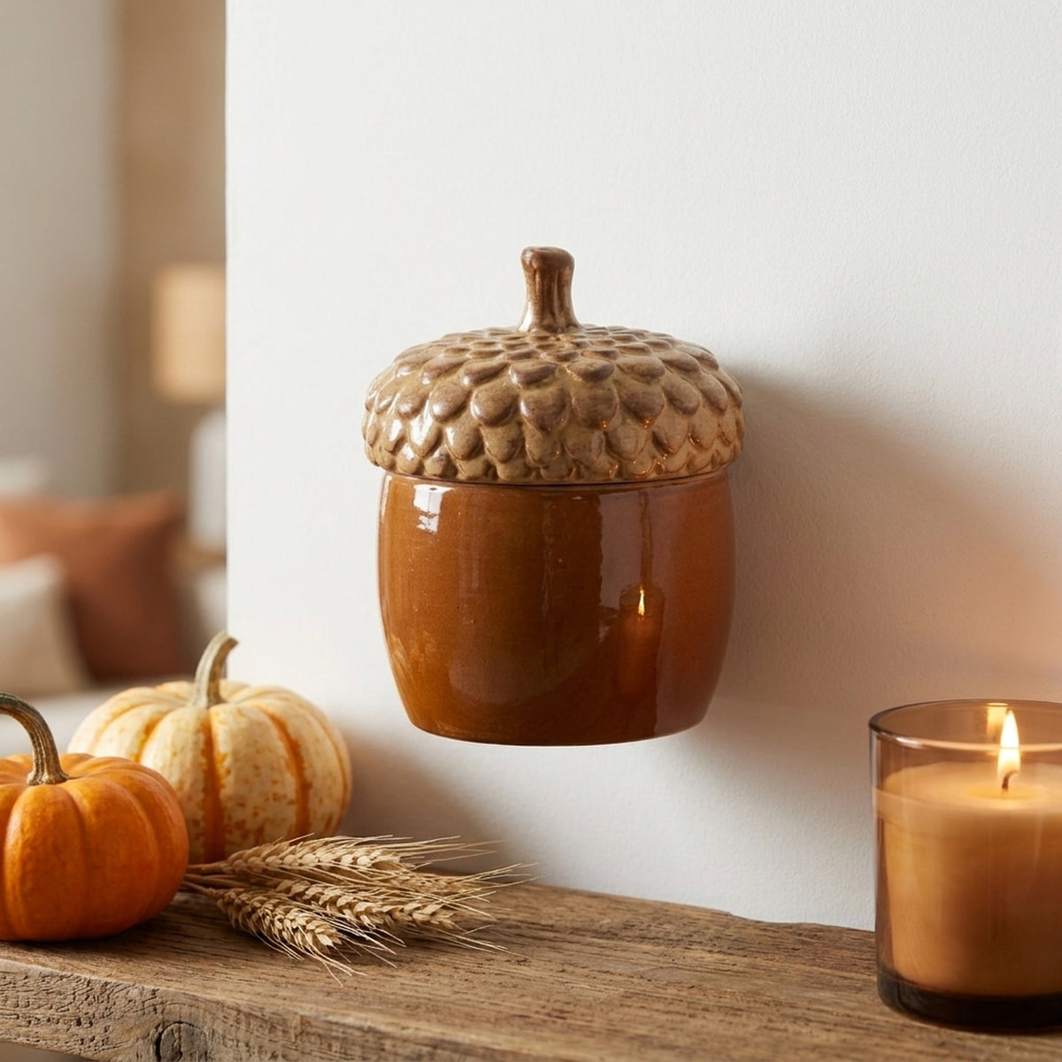 Introduce Acorn Shaped Decorative Jar
