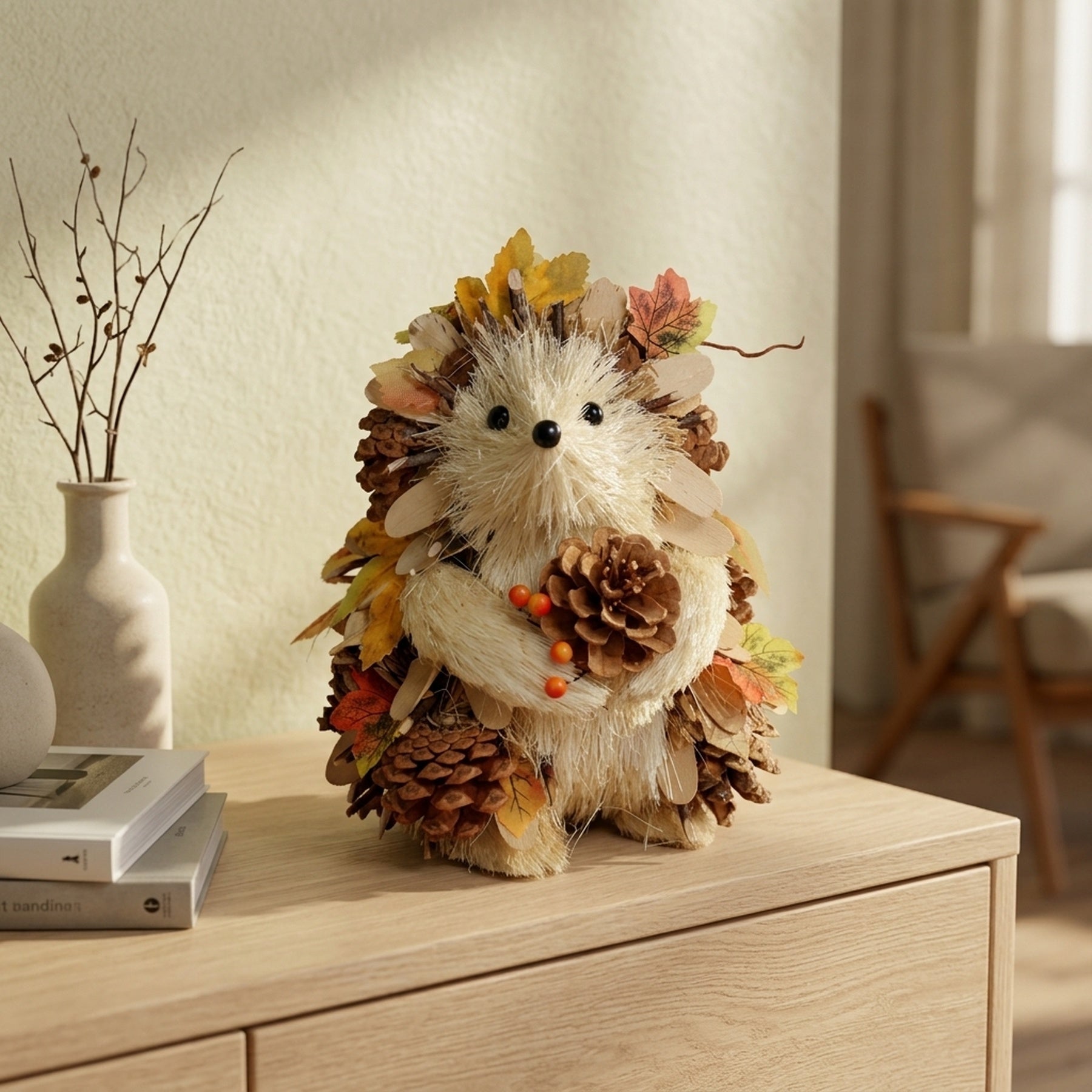 Autumnal Leafy Hedgehog Decoration