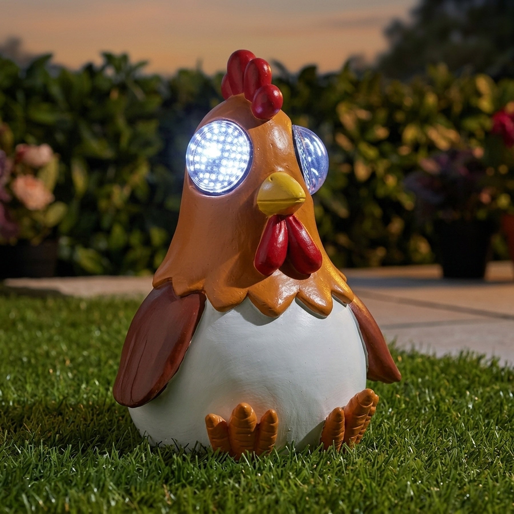 Blinkin' Rooster Solar Garden Light