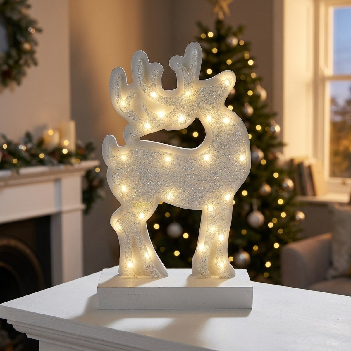 LED Reindeer Silhouette Decoration
