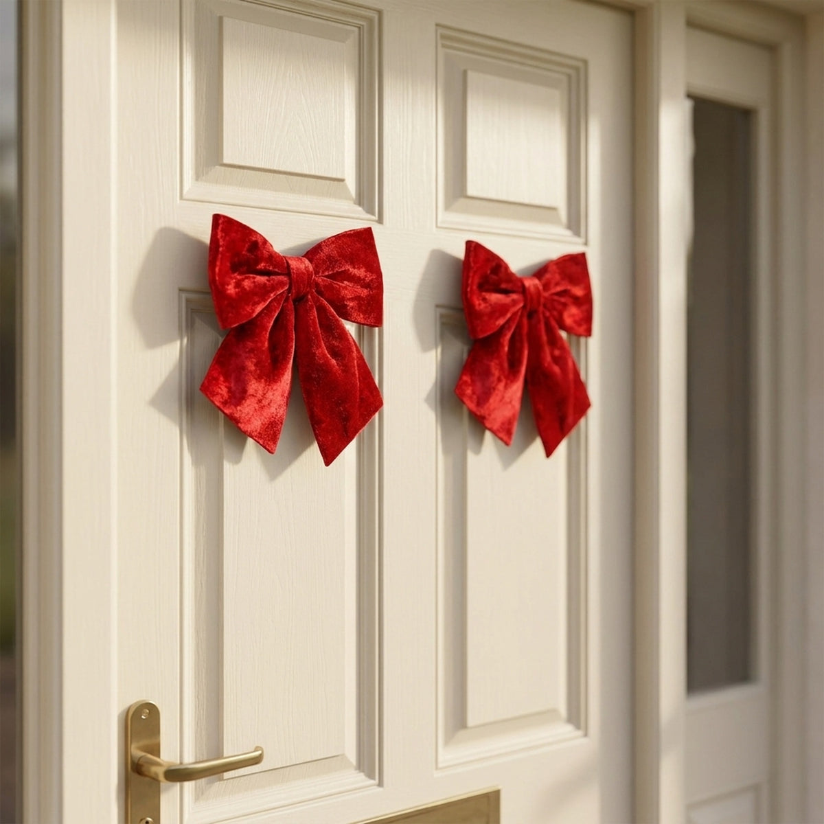 Pair of Traditional Festive Velvet Bows
