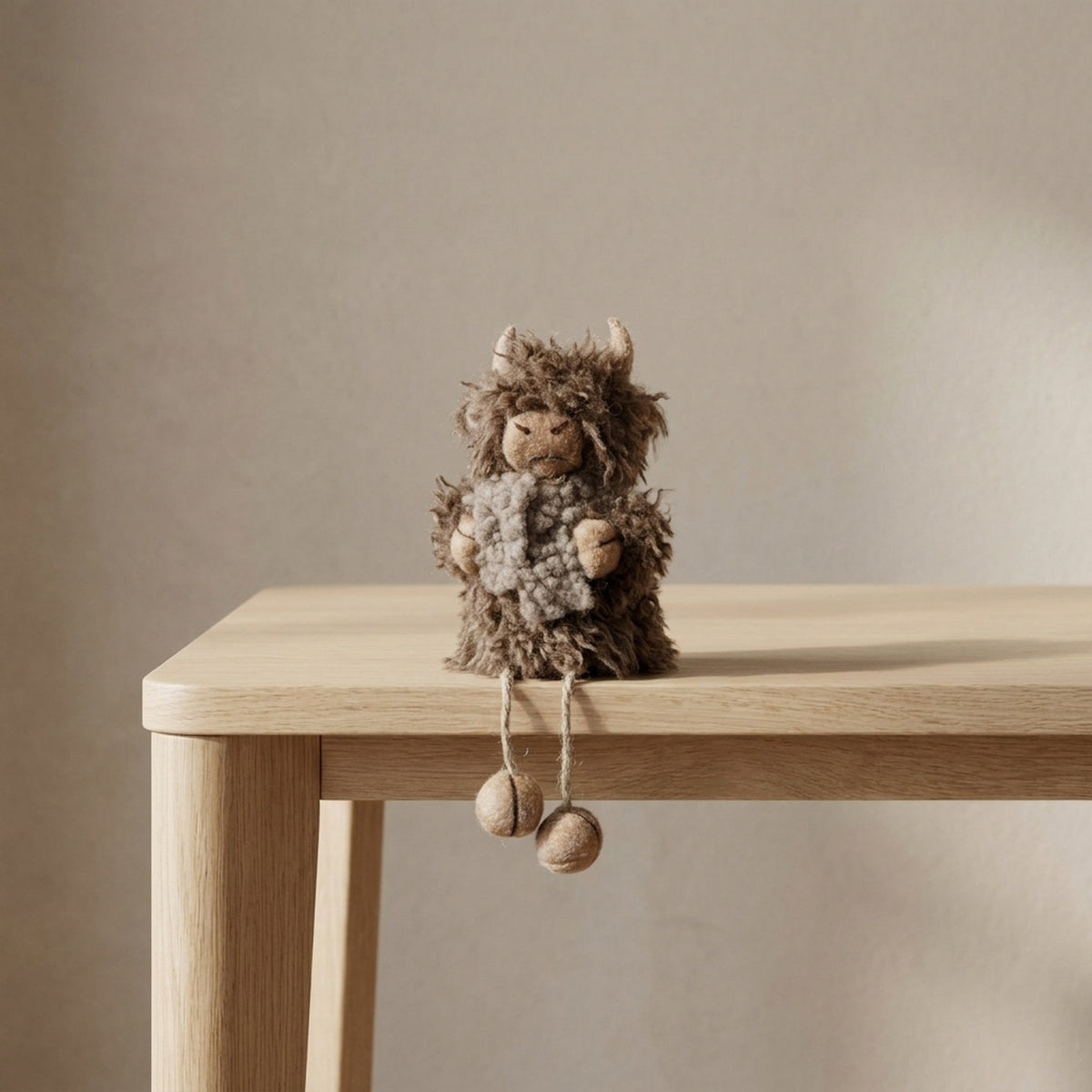 Sitting Highland Cow Figurine Ornament