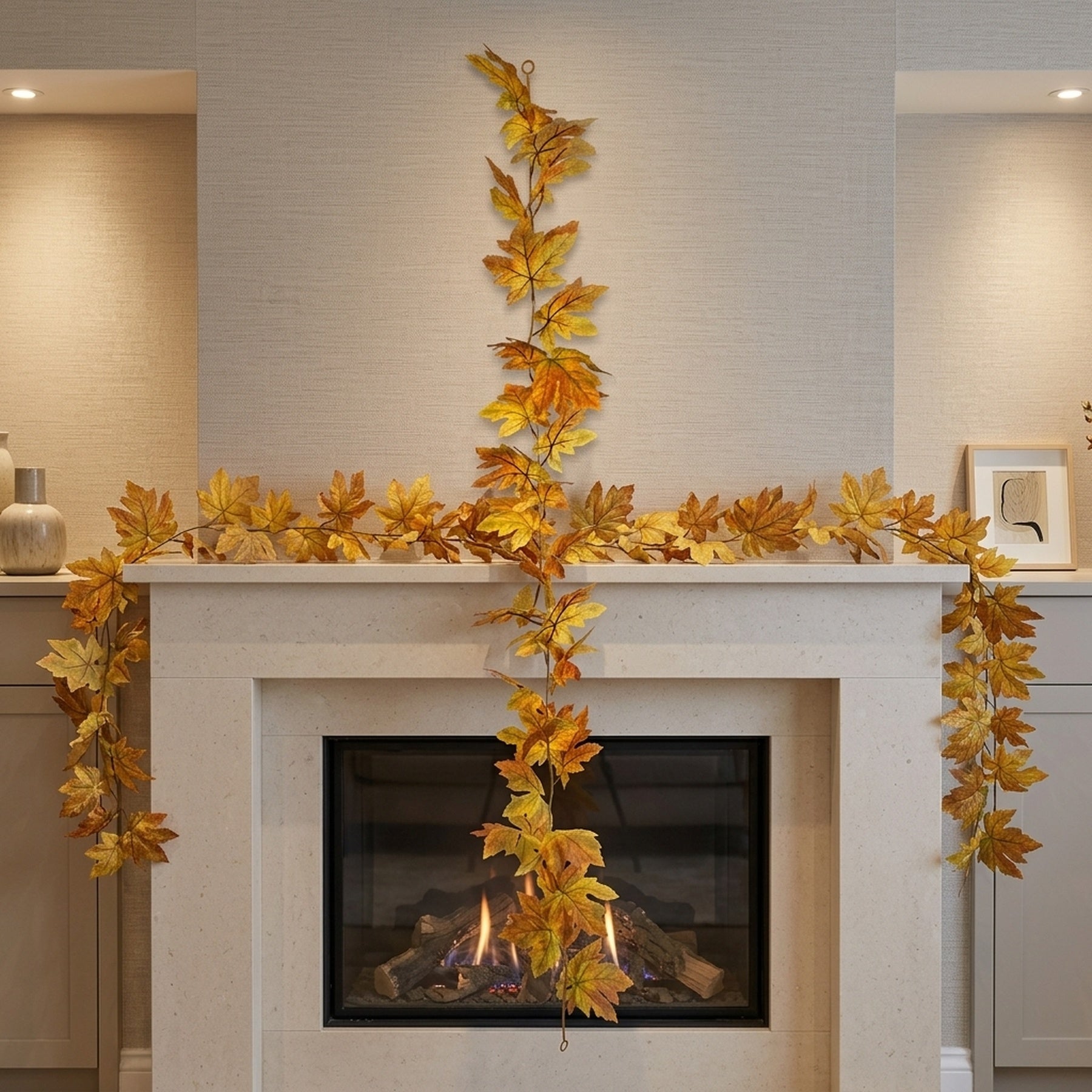 Vibrant Autumn Large Leaf Maple Garland