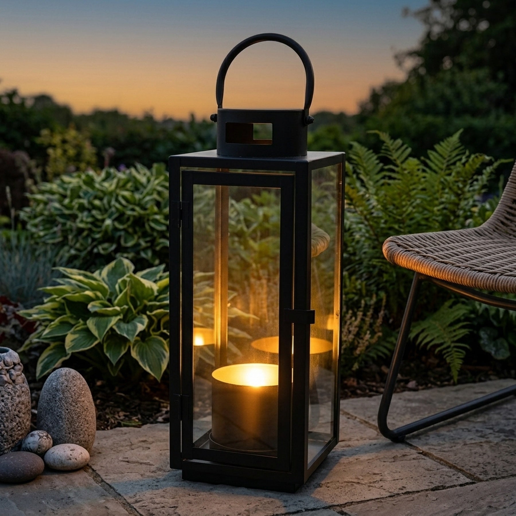 Relica Urban Glass Lantern with Handle