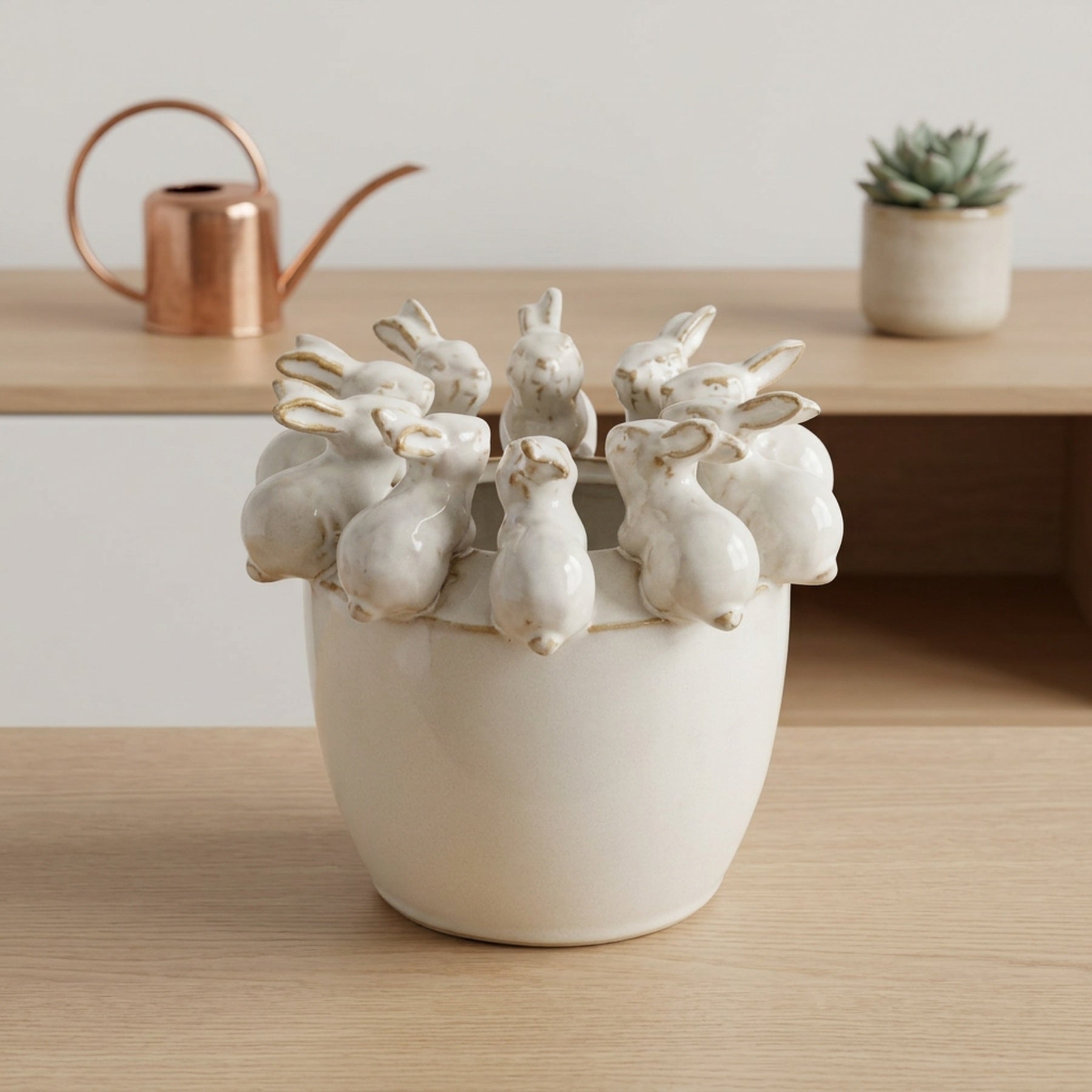 Springtime Bunny Decorative Planter – Garden Greatness