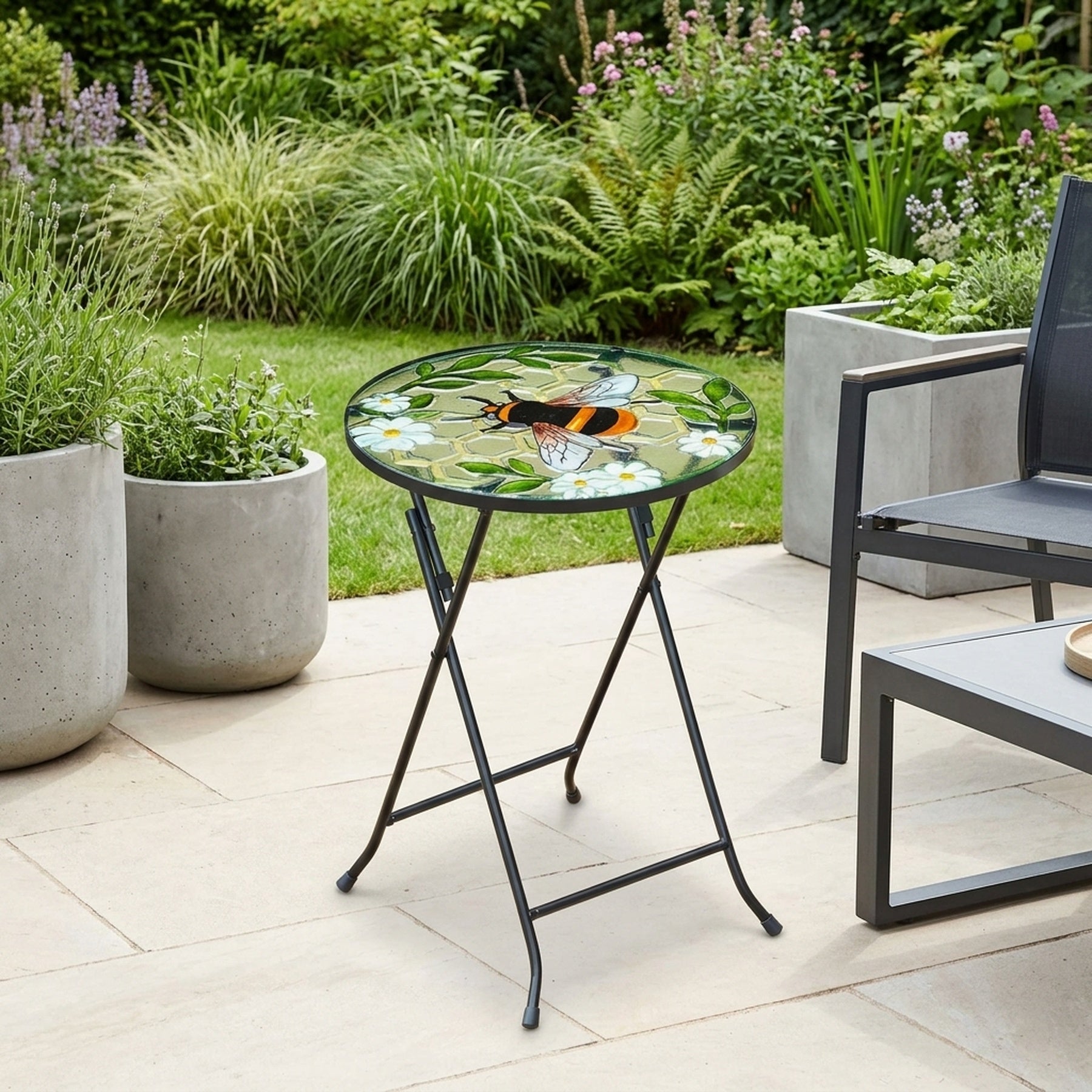 Haxton Bumble Bee Glass Garden Table