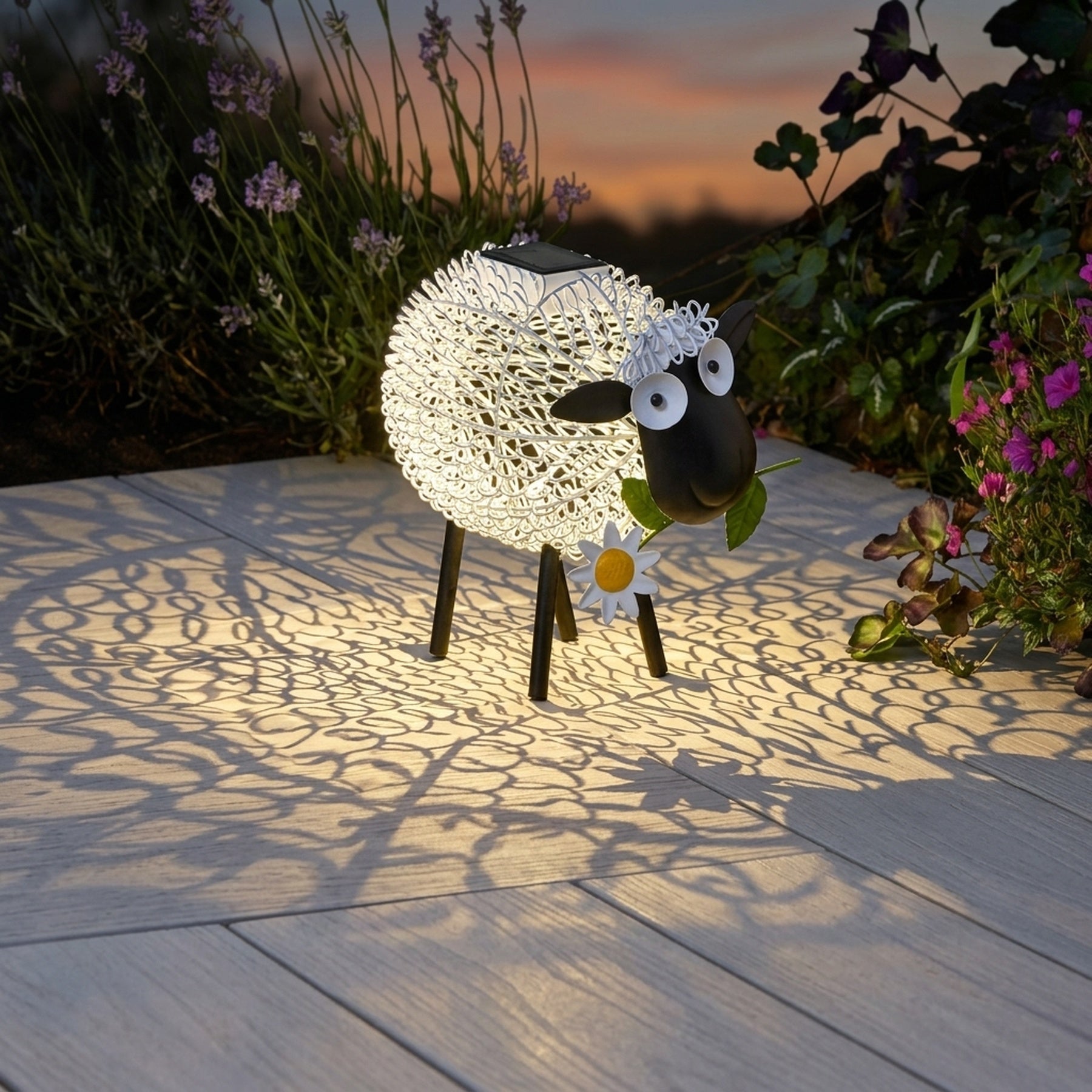 Dolly Sheep Solar Silhouette Garden Light