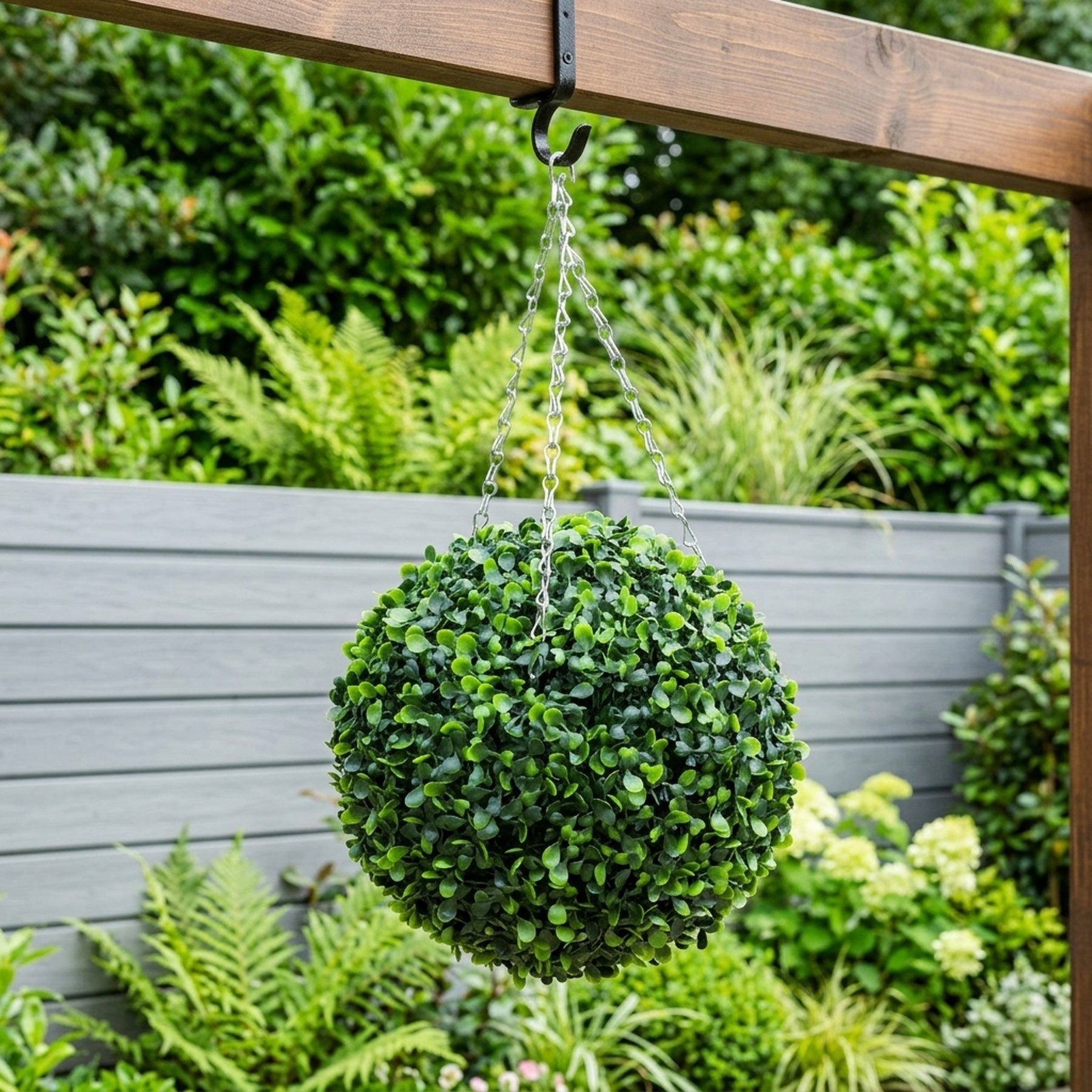 Hanging Artificial Boxwood Topiary Ball