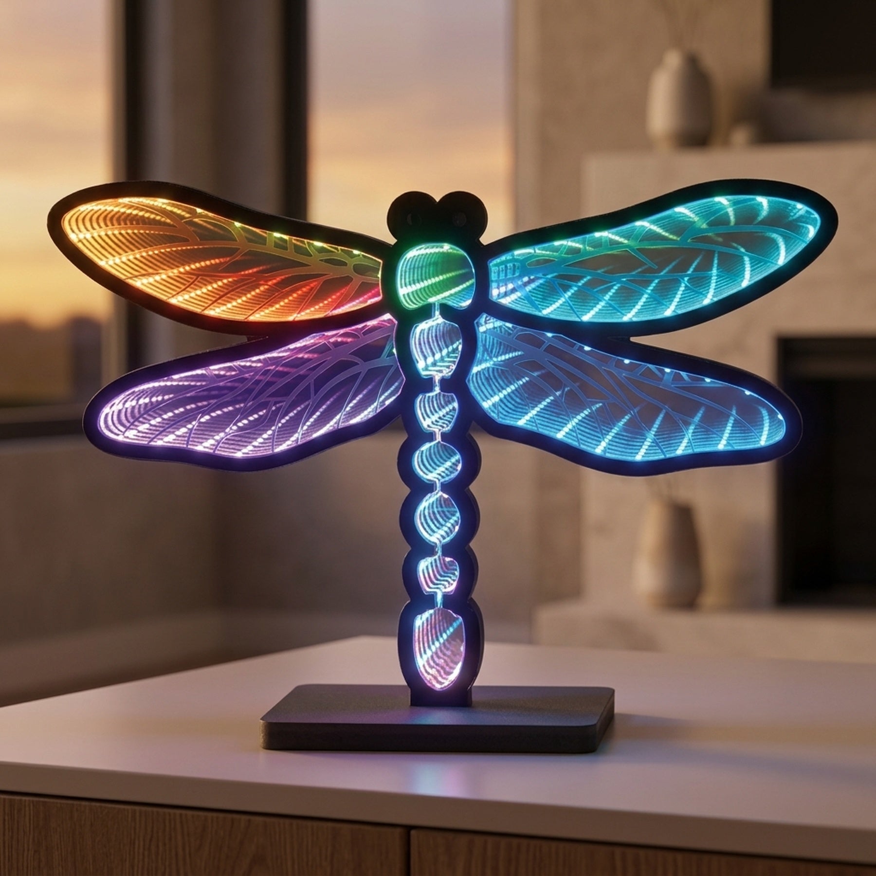 Infinity Dragonfly LED Table Top Display Light