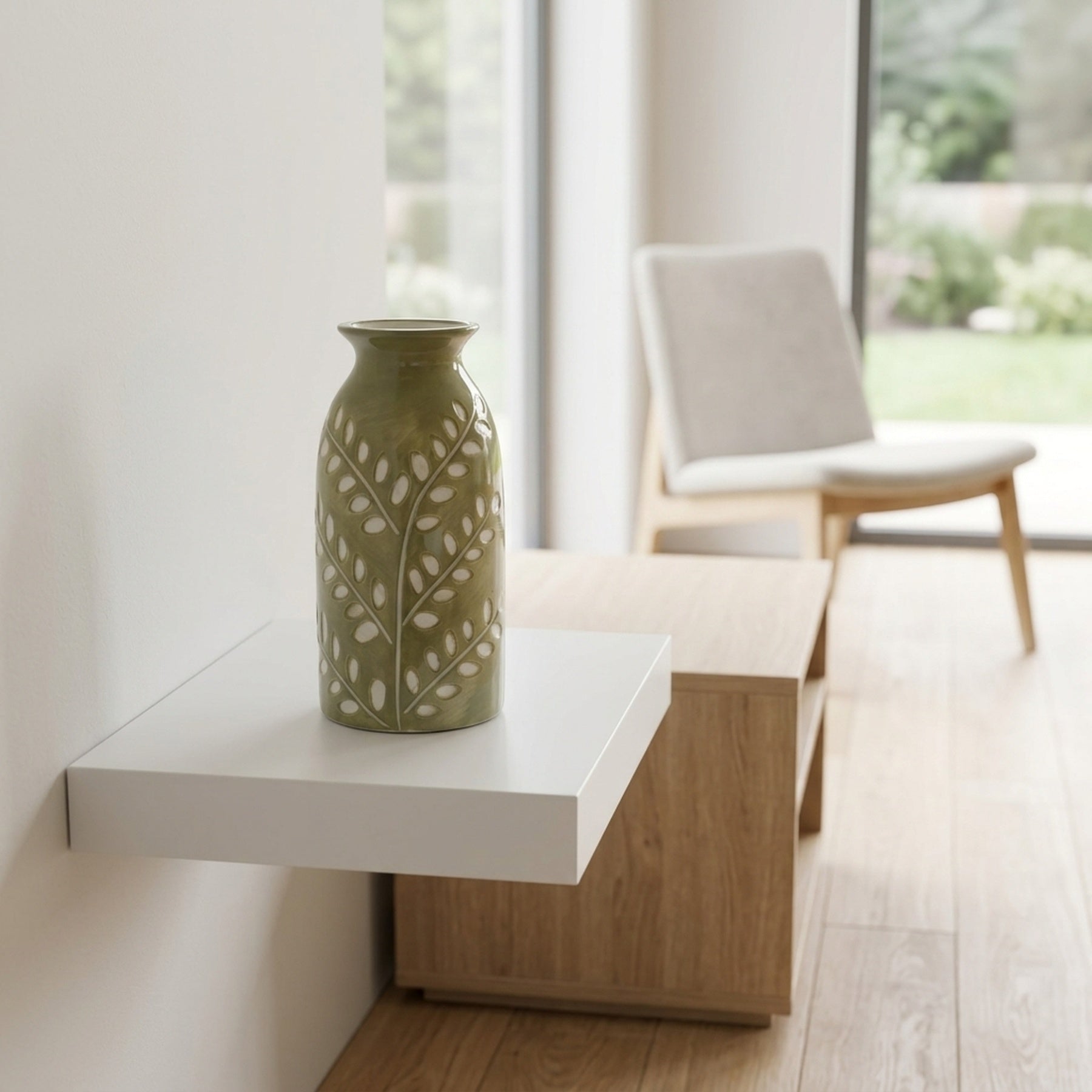 Contemporary Green Decorative Vase
