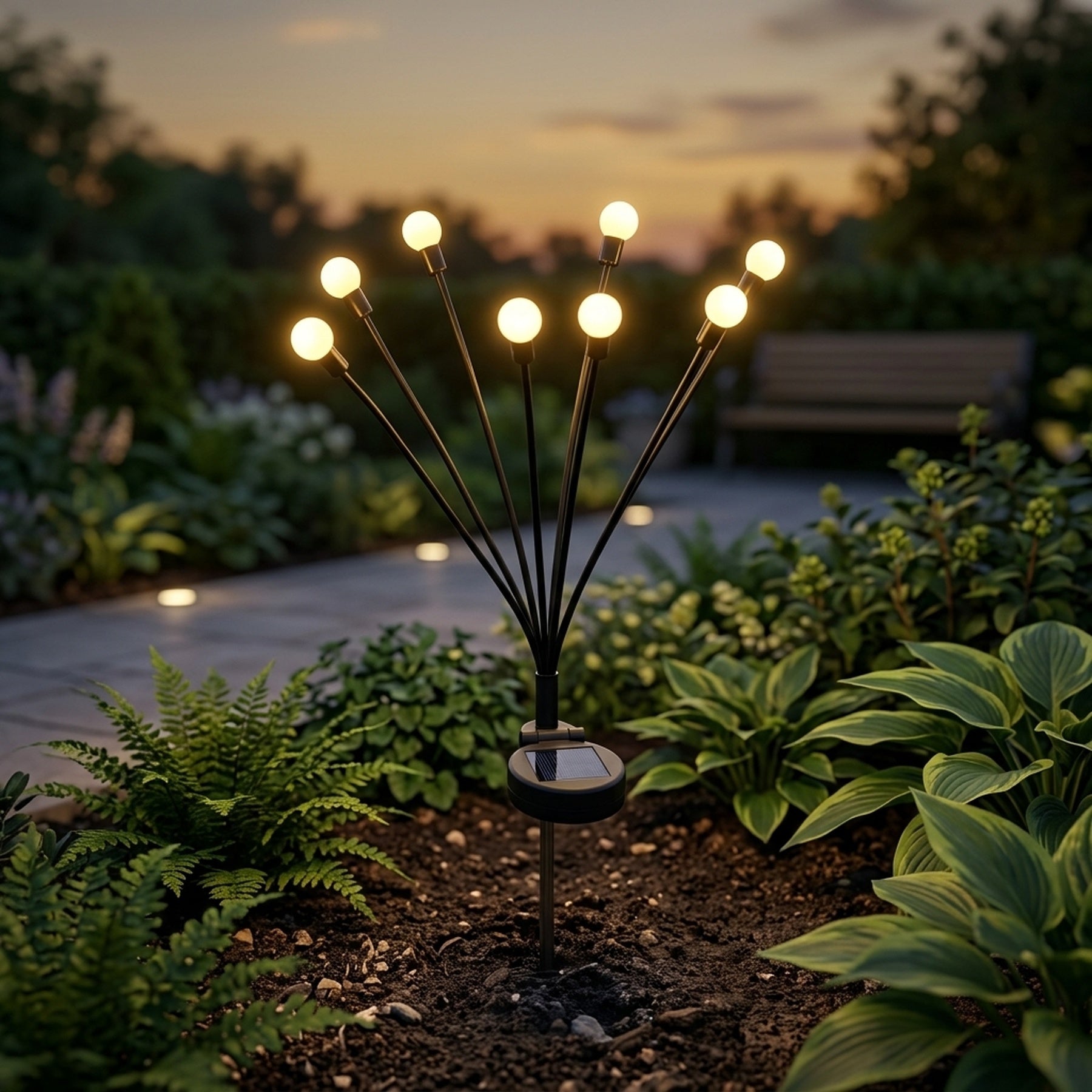 Lunaria Spikes Solar Stake Lights