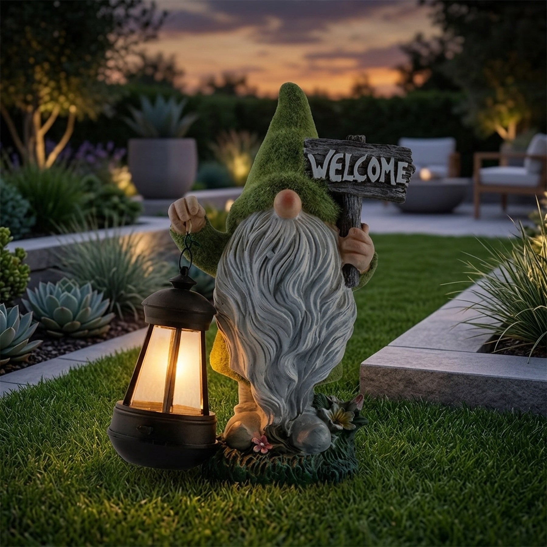Welcome Gonk with Solar Lantern
