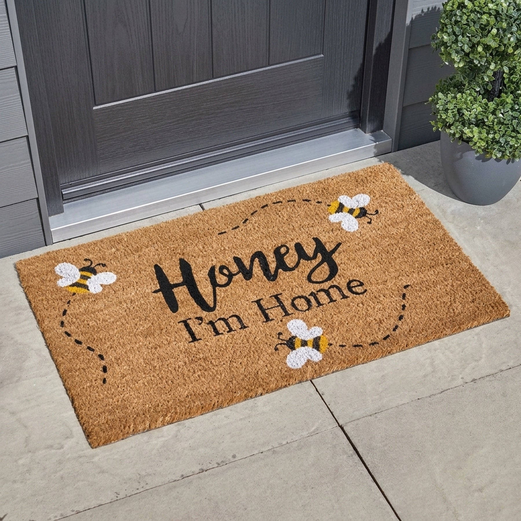 Honey I'm Home Natural Coir Doormat