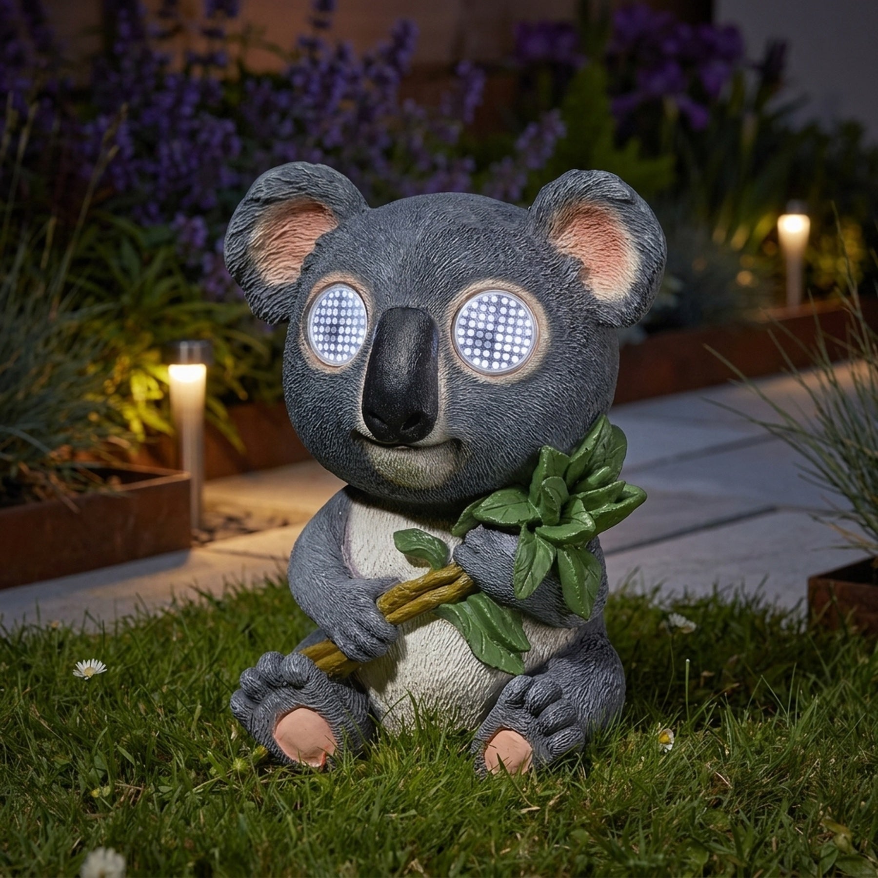 Blinkin' Koala Solar Garden Ornament Light