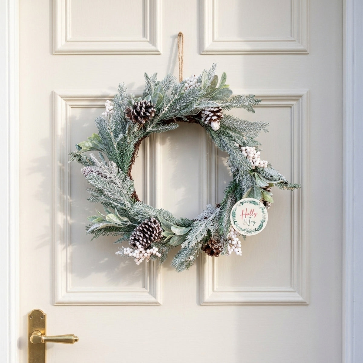 Winter Frosted Decorative Wreath