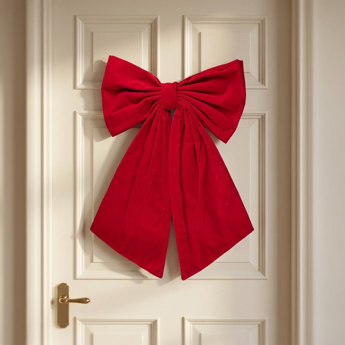 Extra-Large Red Velvet Decorative Bow