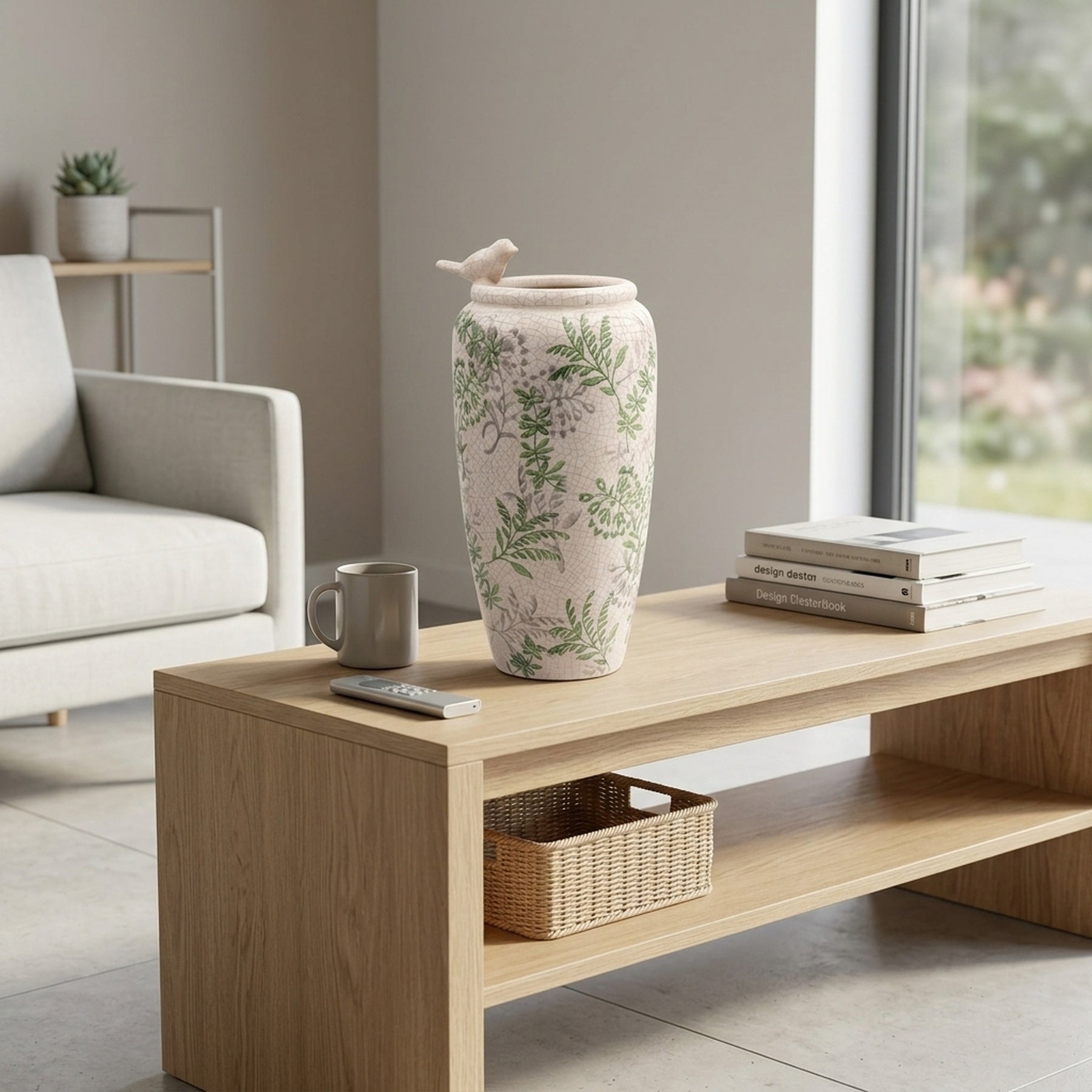 Song Bird Sculpted Flower Vase