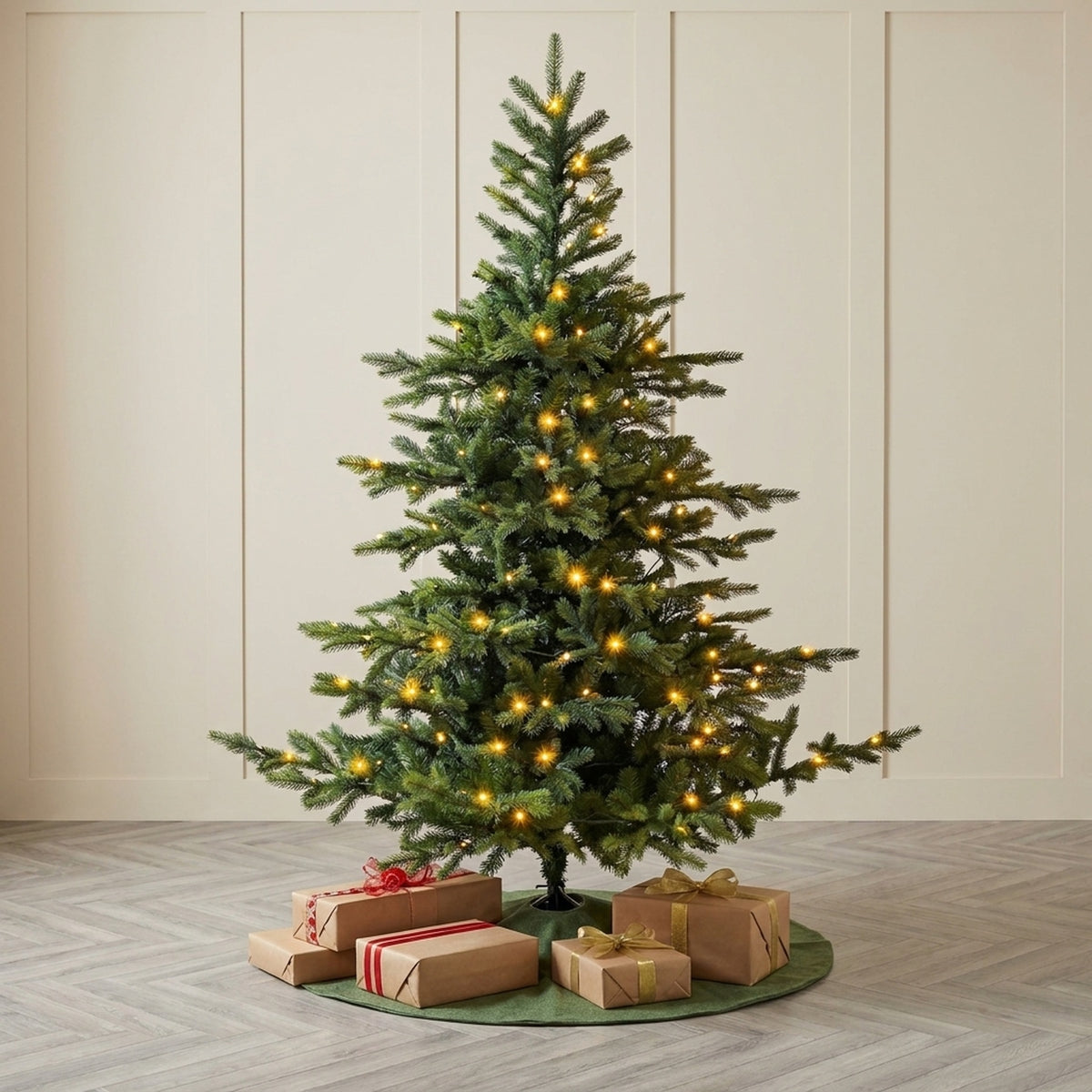 6ft Heritage Fir Pre-Lit Artificial Spruce Christmas Tree