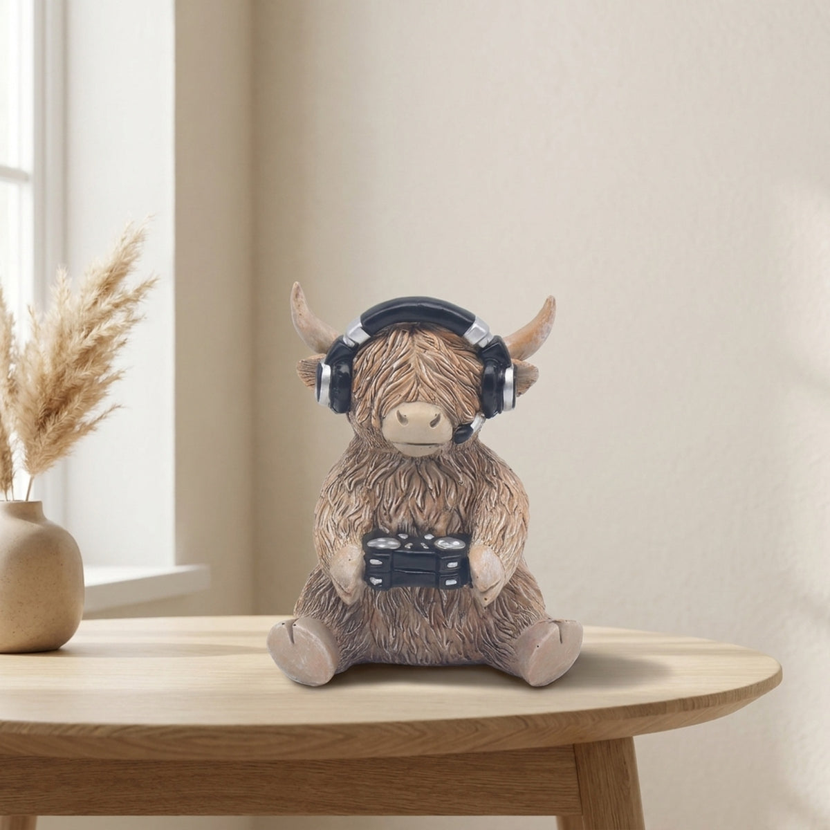 Distinctive Gamer Highland Cow Ornament