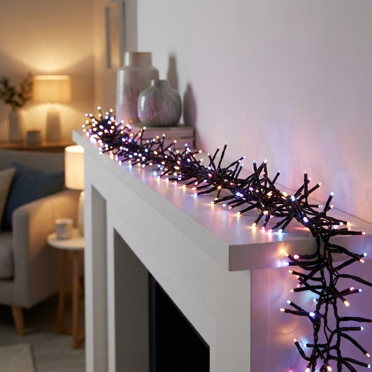 Mains Operated 750 LED Cluster String Lights