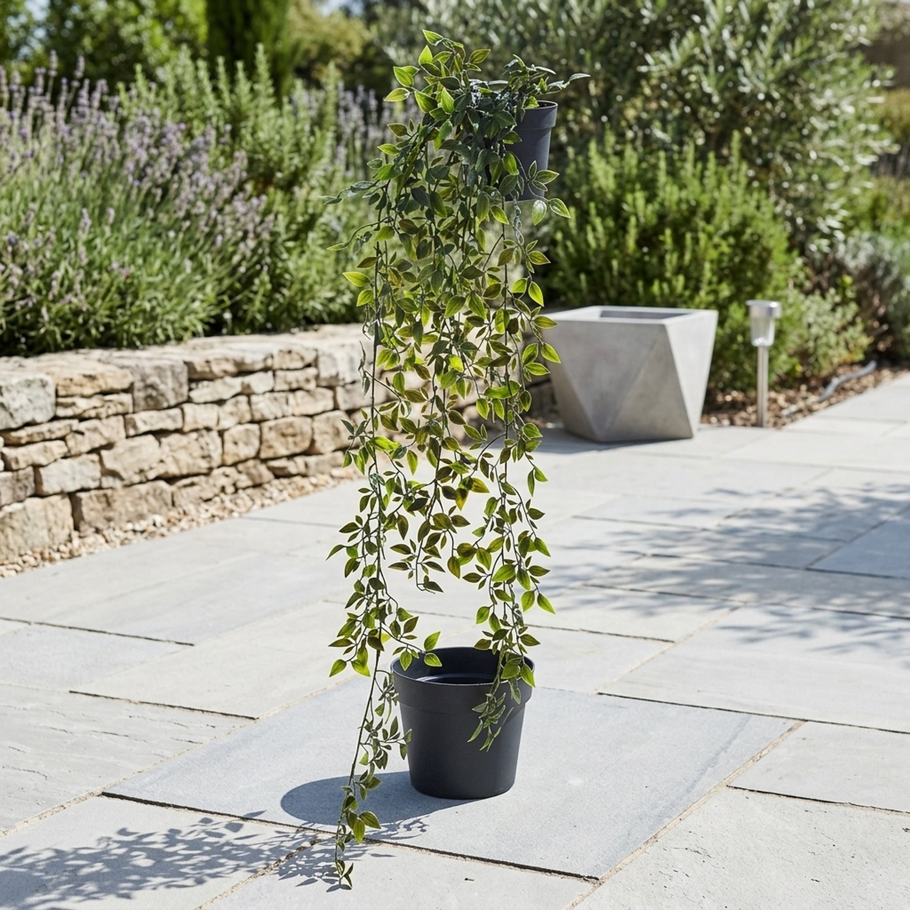 Artificial Trailing Tradescantia Plant in Hanging Pot