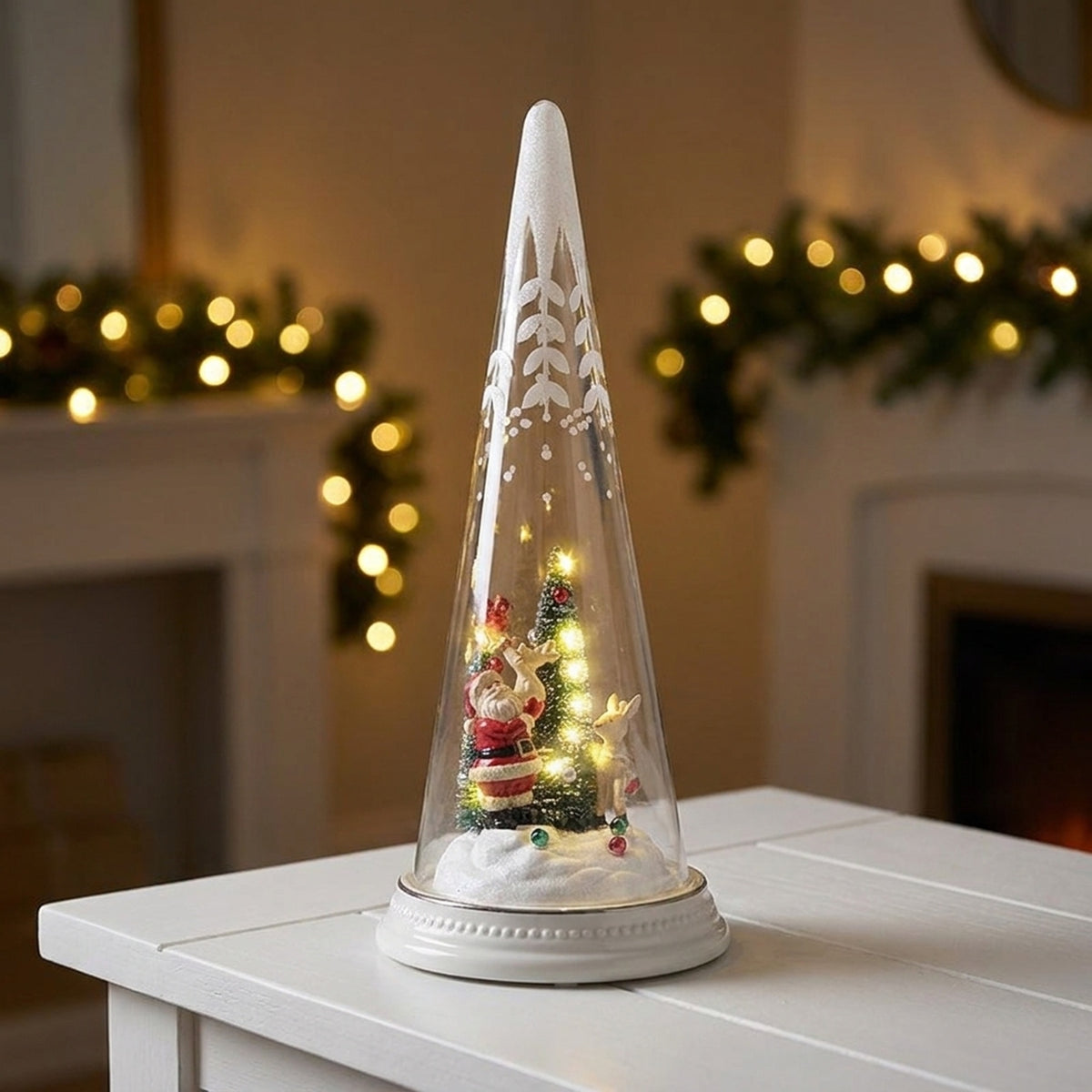 Illuminated Festive Scene Dome