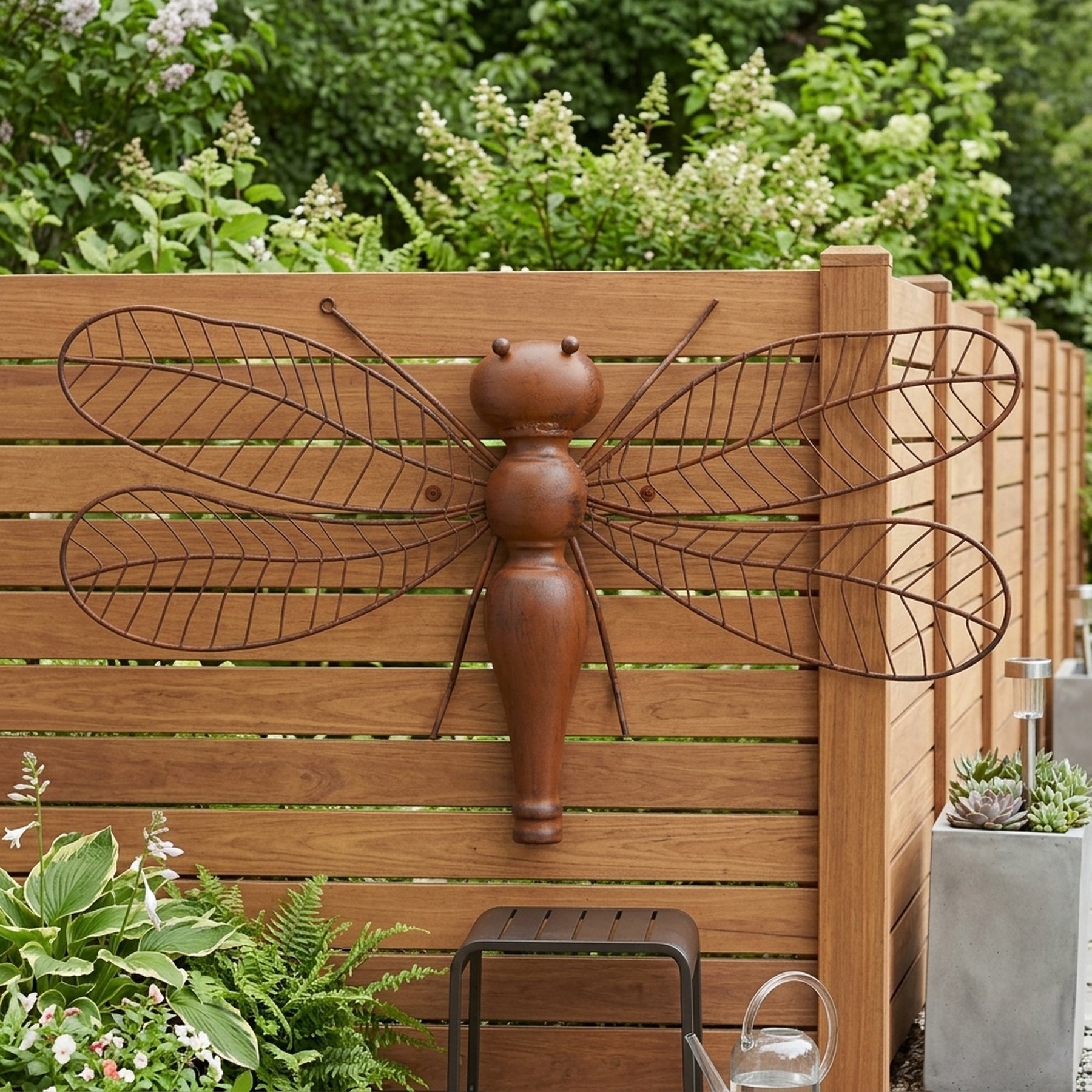 Intricate Nature Dragonfly Garden Wall Art