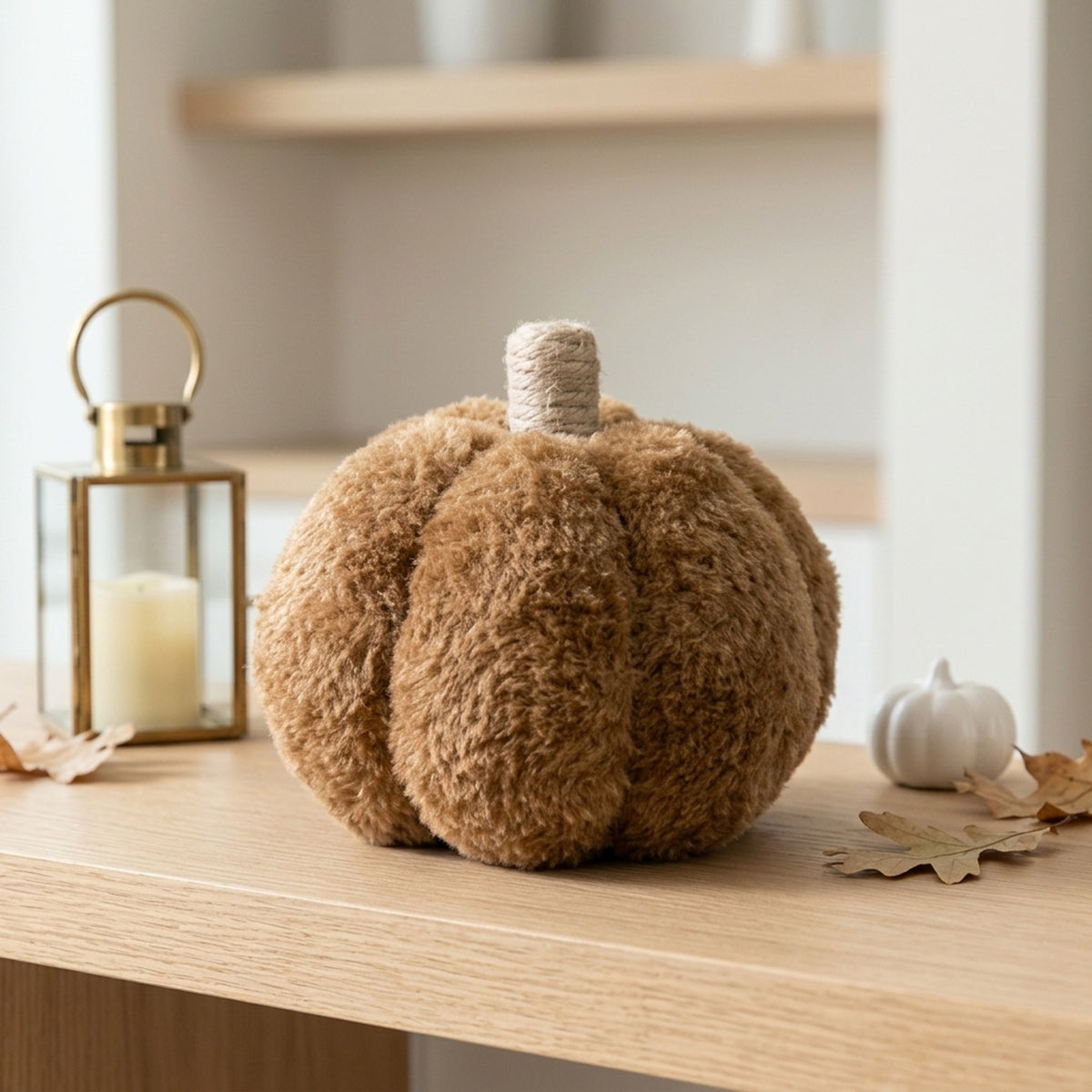 Rustic Faux Brown Pumpkin Ornament