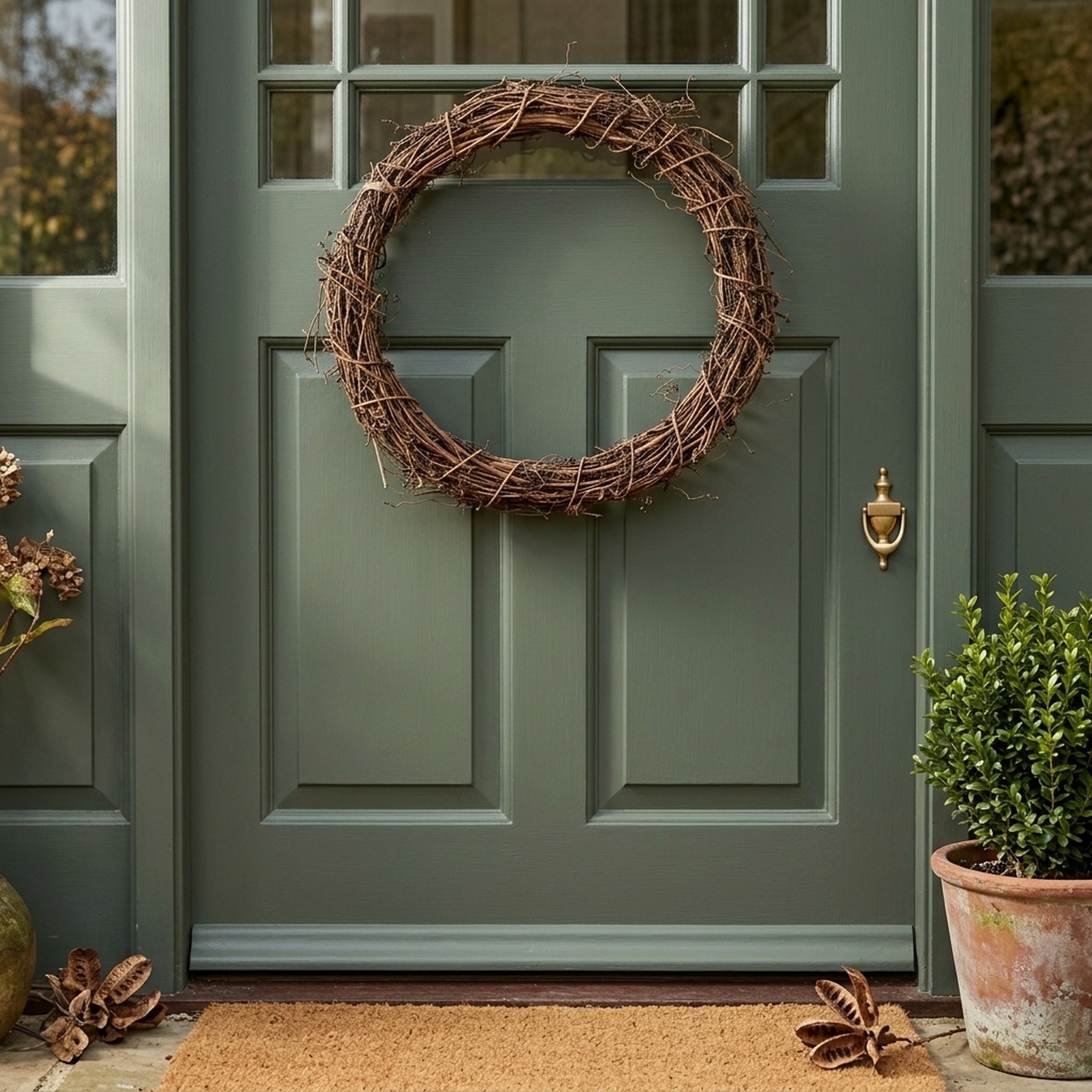 Springtime Natural Woven Vine Craft Wreath Ring