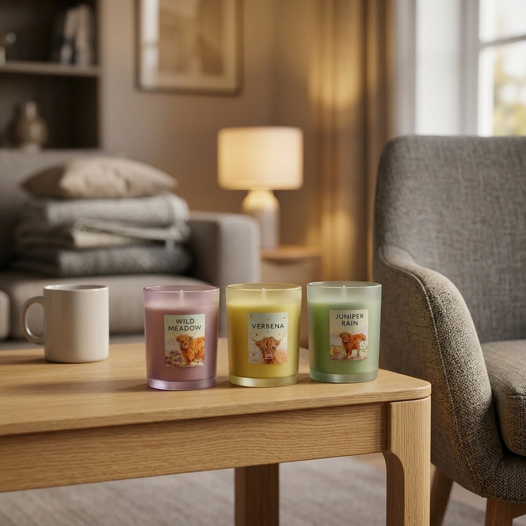 Highland Coo Decorative Wax Candle