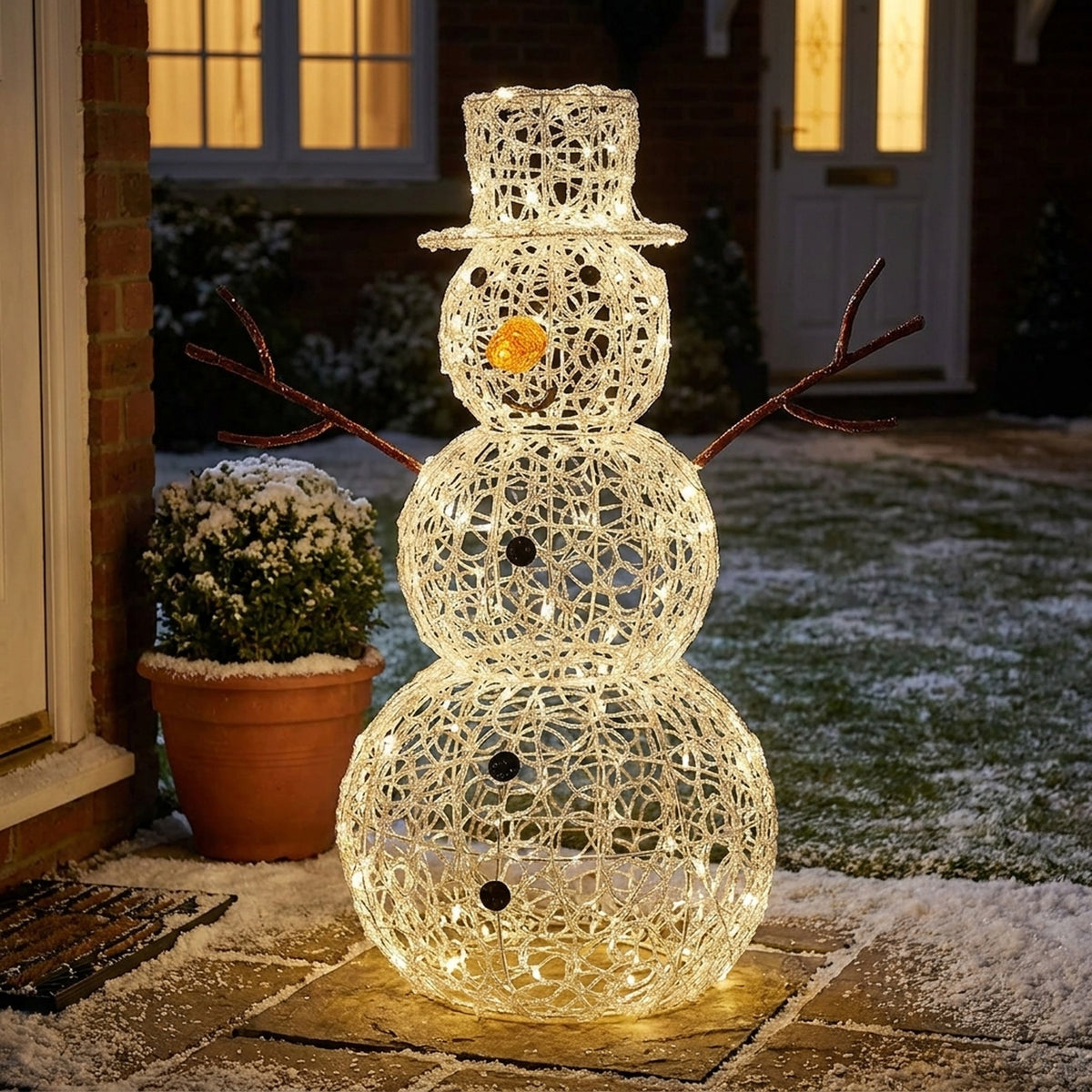 Twinkling Soft Acrylic Snowman LED Light