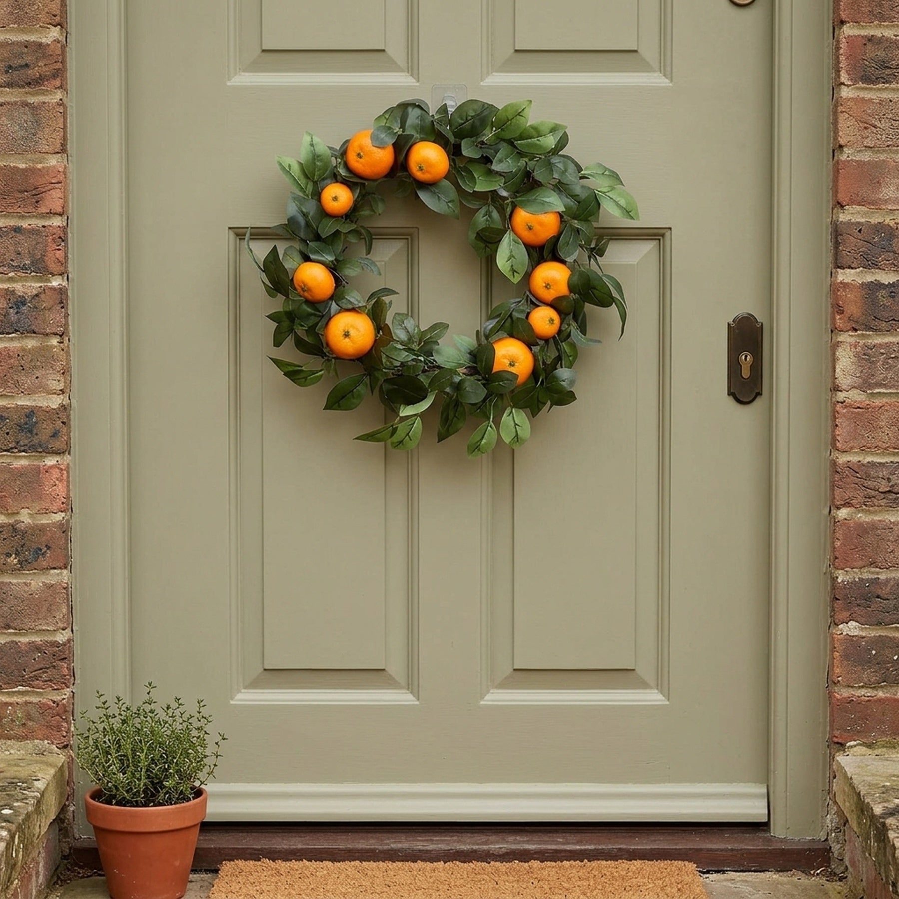 Classic Mandarin Summer Door Wreath