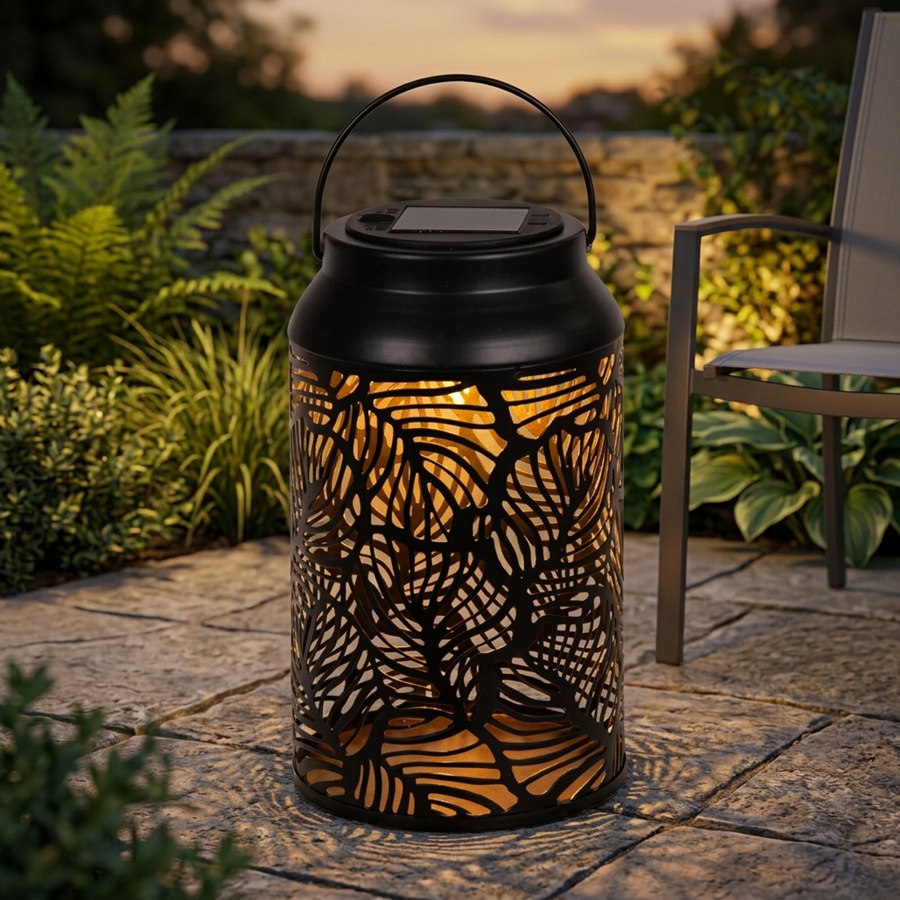 Solar Metal Garden Lantern Light