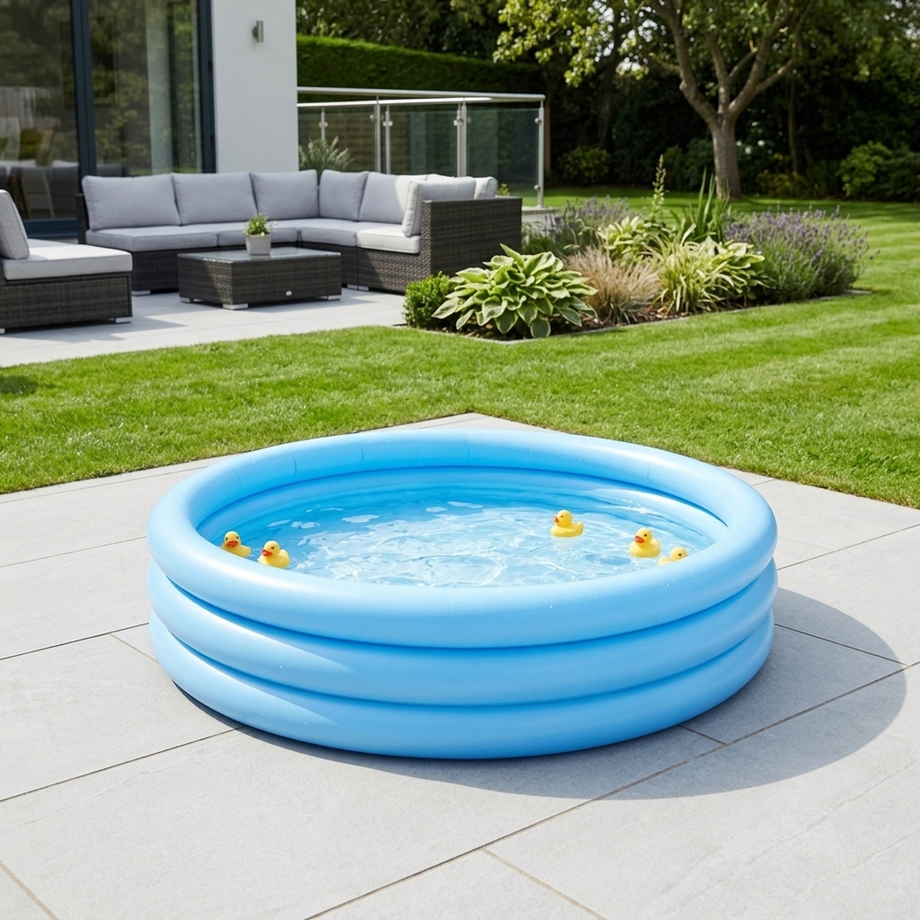 Three Ring Inflatable Paddling Pool