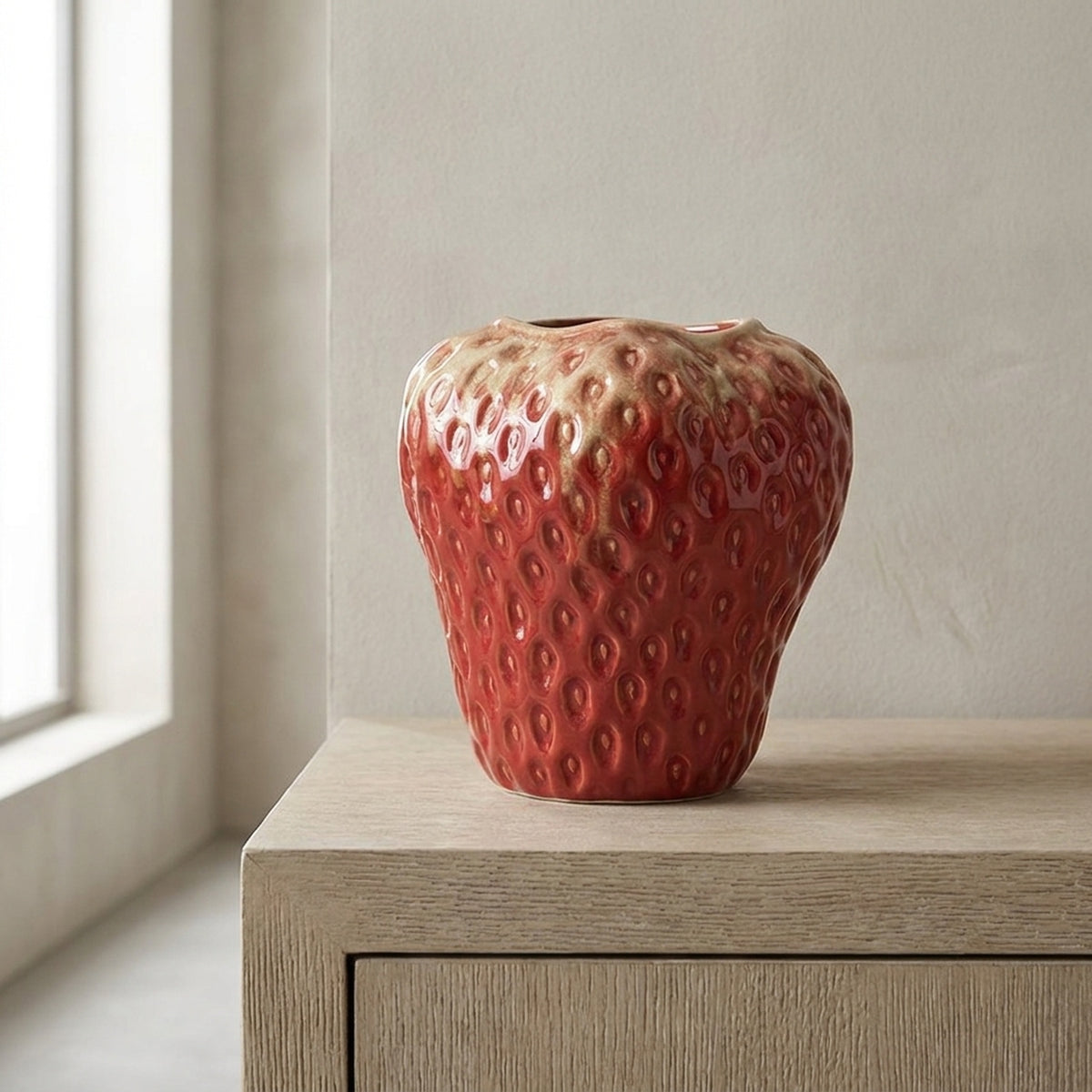 Strawberry Ceramic Decorative Vase