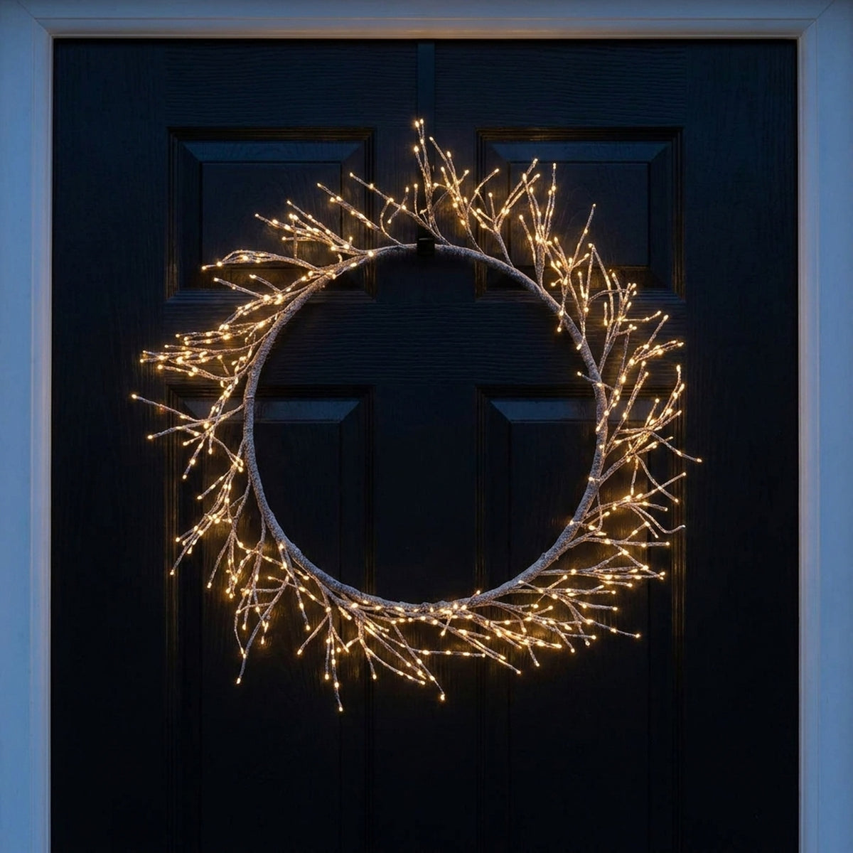 Mains Powered LED Branch Christmas Wreath