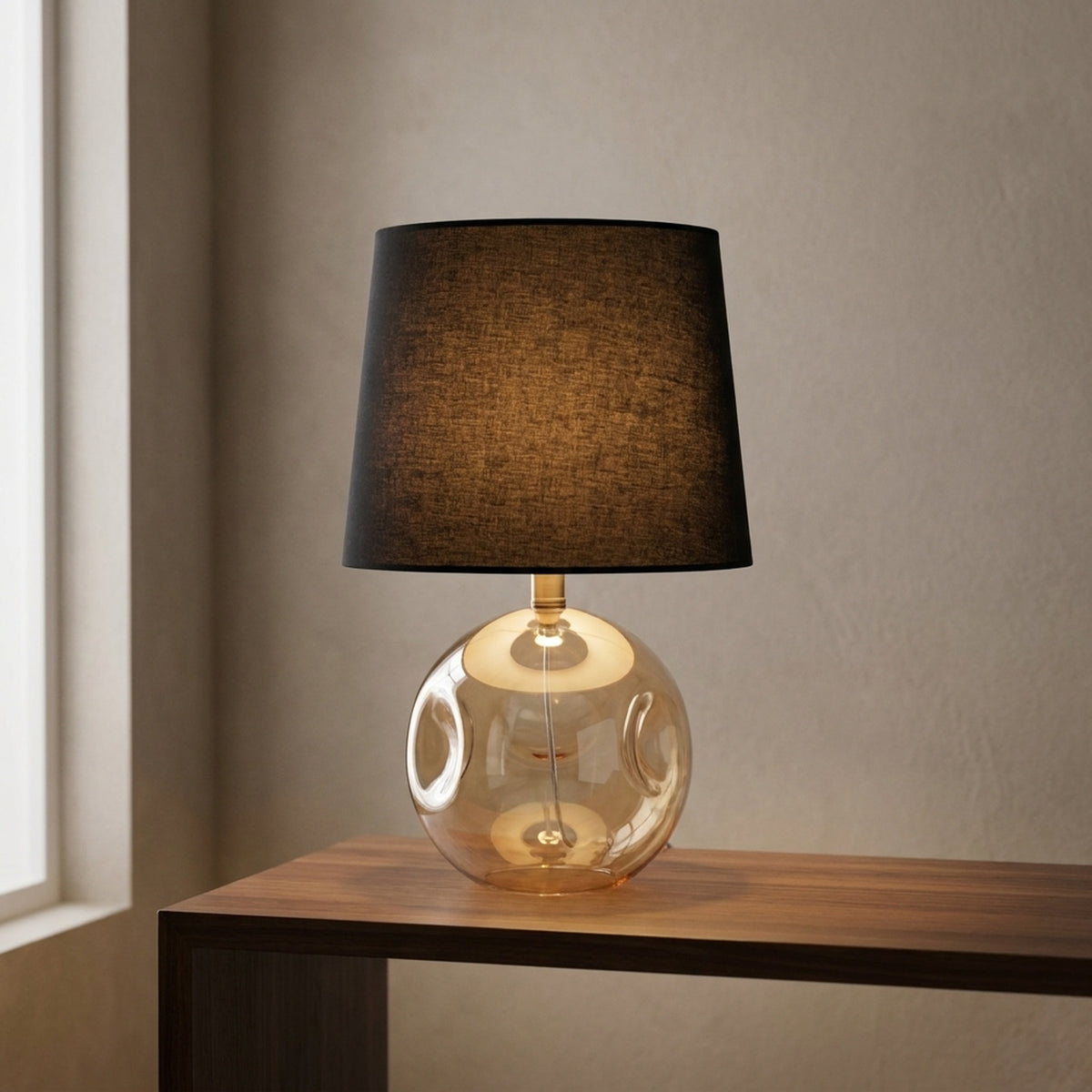Contemporary Organic Glass Table Lamp