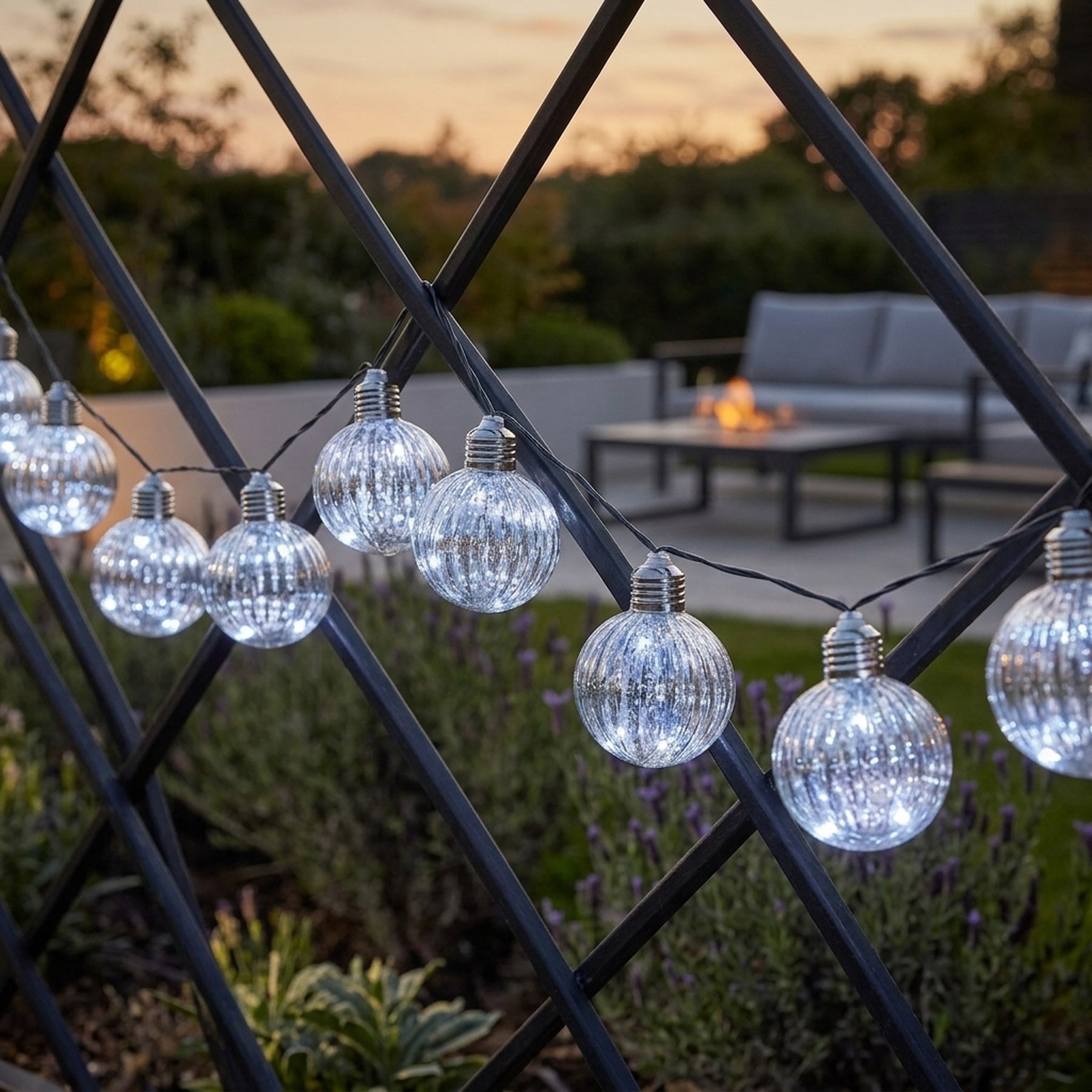 Iridescent Firefly Opal Orb String Lights