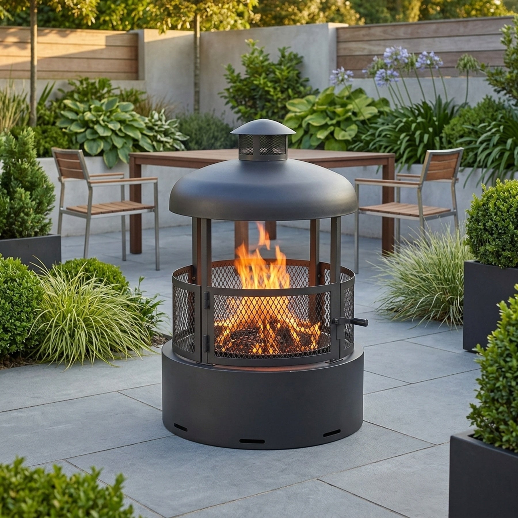 FireDancer Round Outdoor Fireplace