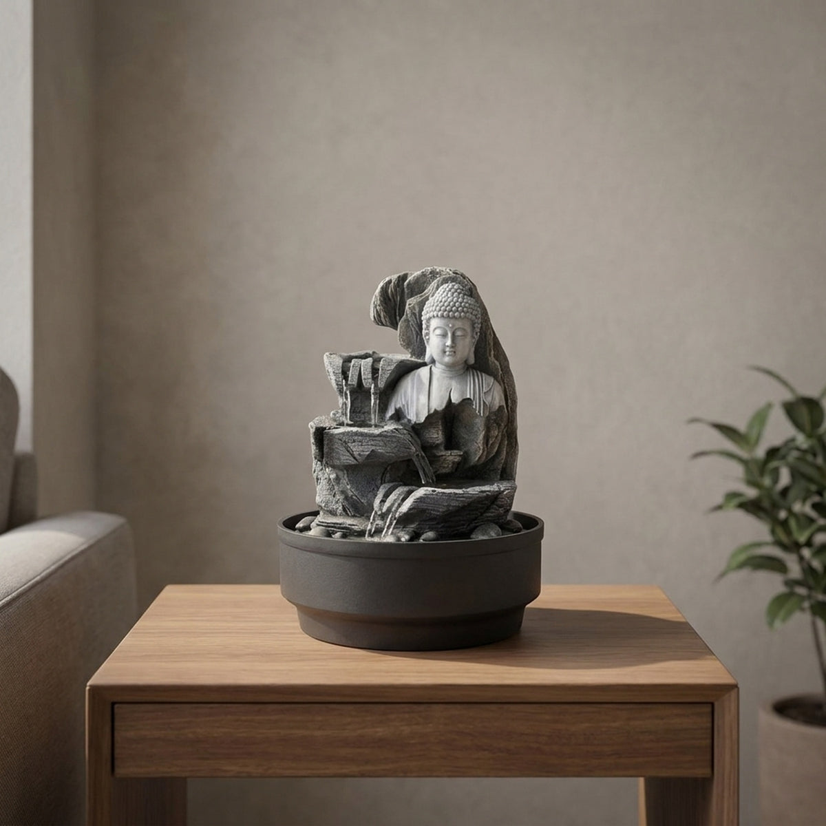 Three Tier Buddha Head Water Feature