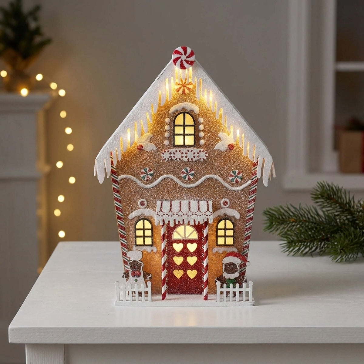 Gingerbread House Illuminated Ornament